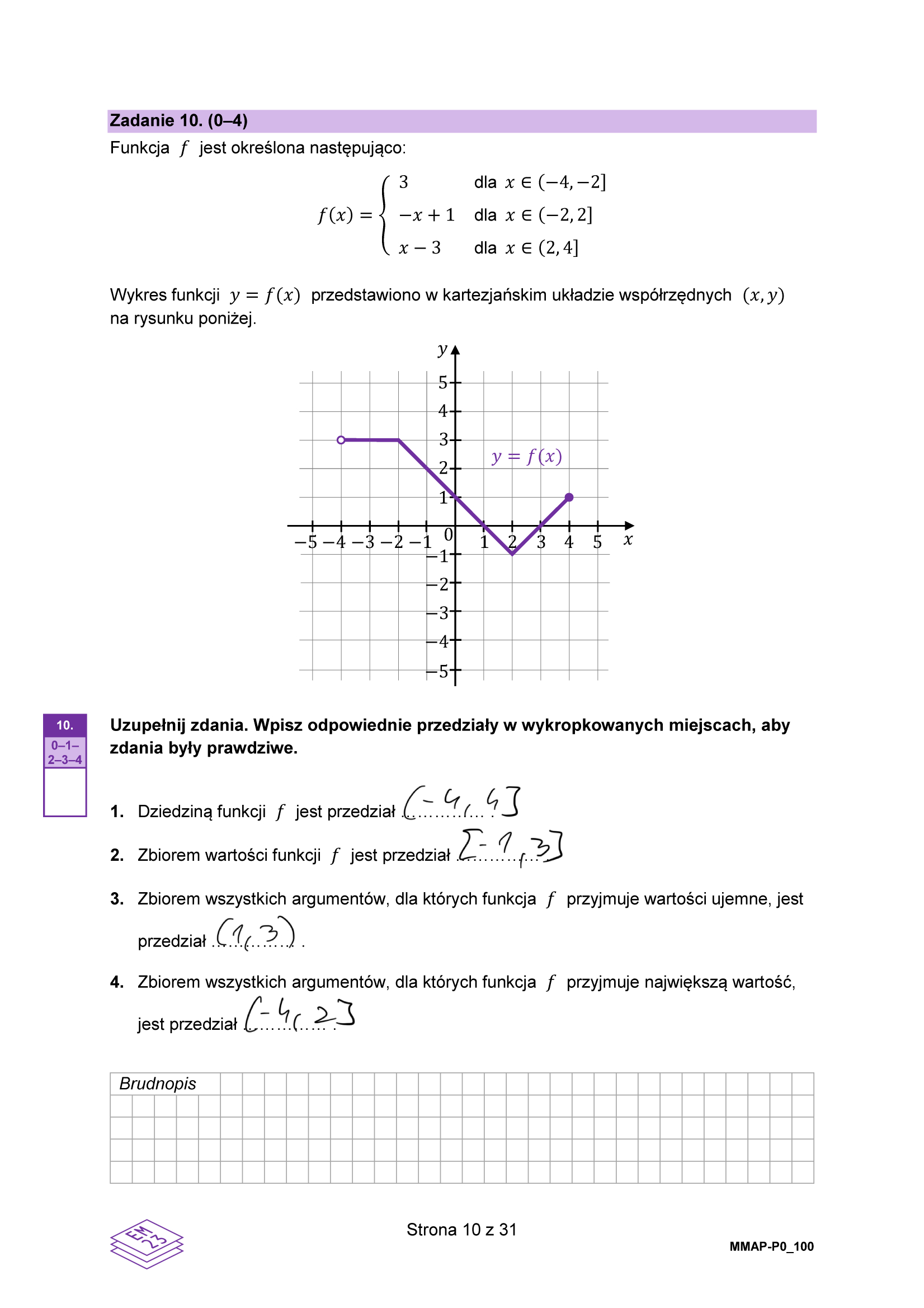 Matura grudzień 2024. Matematyka, poziom podstawowy – strona 10