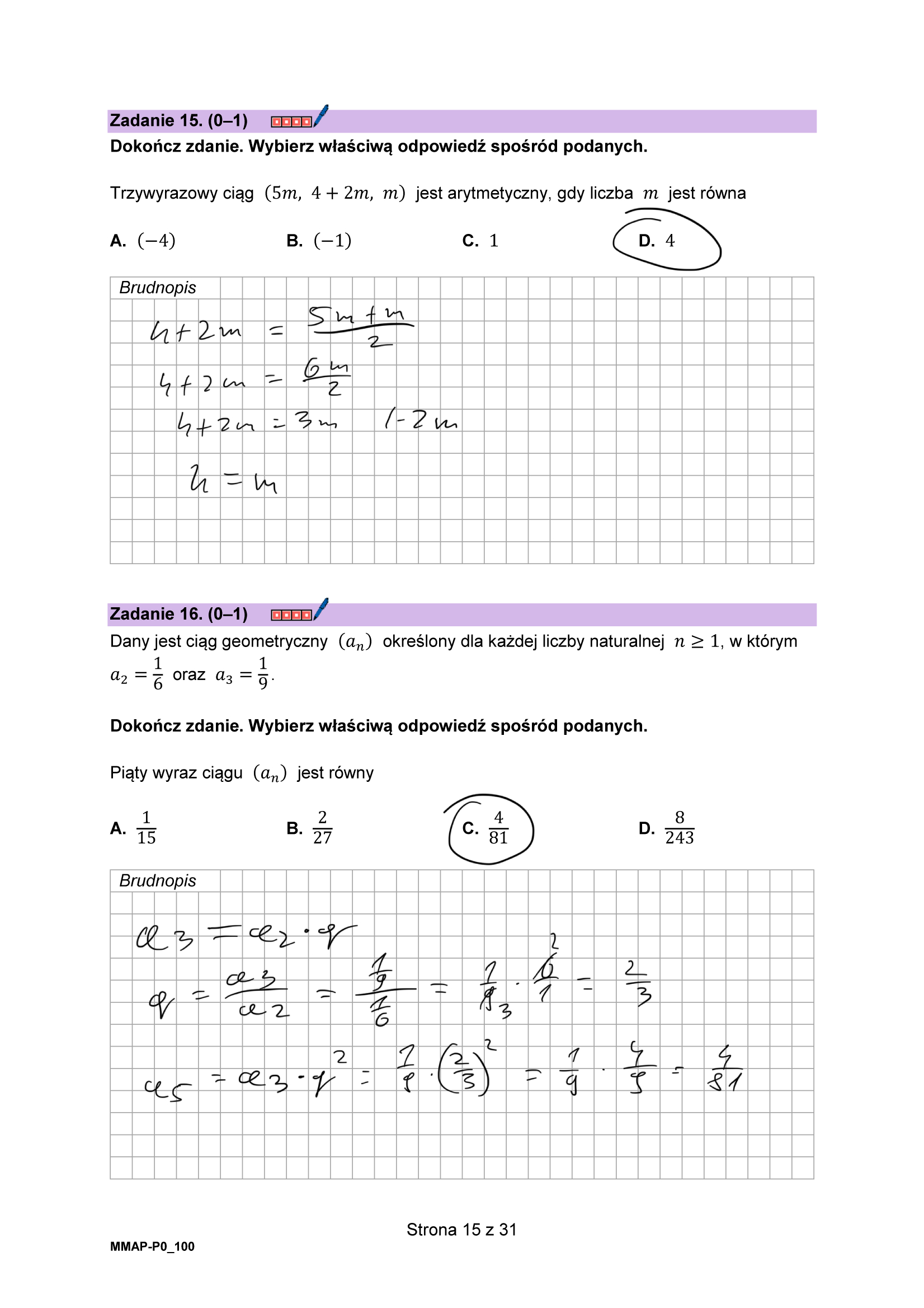 Matura grudzień 2024. Matematyka, poziom podstawowy – strona 15