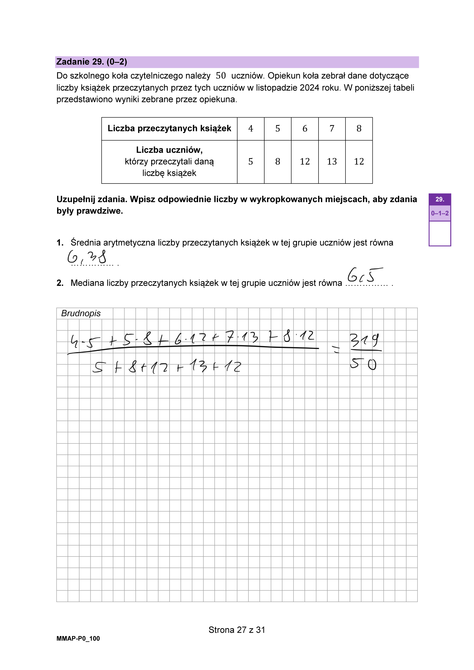 Matura grudzień 2024. Matematyka, poziom podstawowy – strona 27