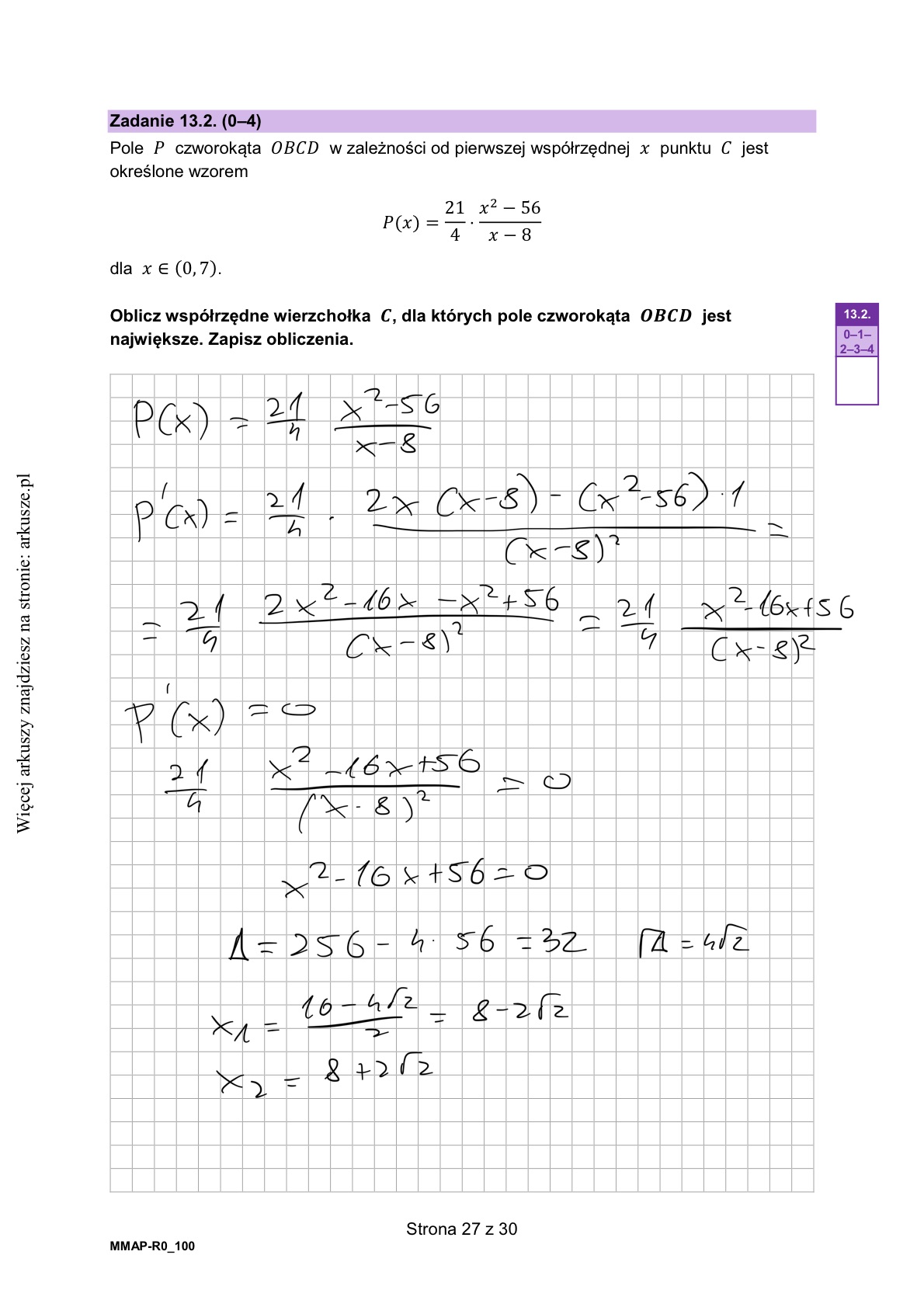 Matura próbna grudzień 2024. Matematyka, poziom rozszerzony – strona 23