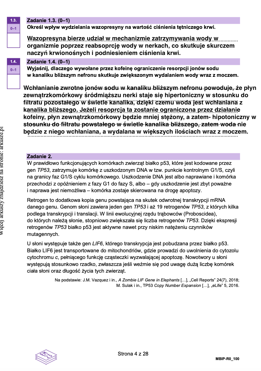 Matura próbna grudzień 2024. Biologia, poziom rozszerzony – strona 2