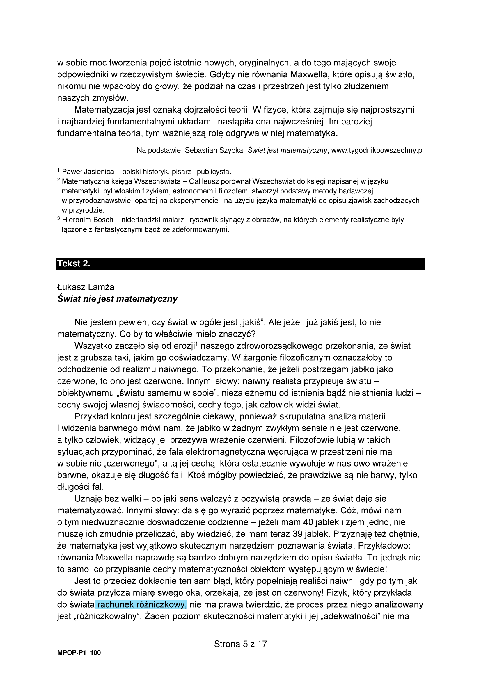 Matura próbna grudzień 2024. Język polski, poziom podstawowy –  strona 3