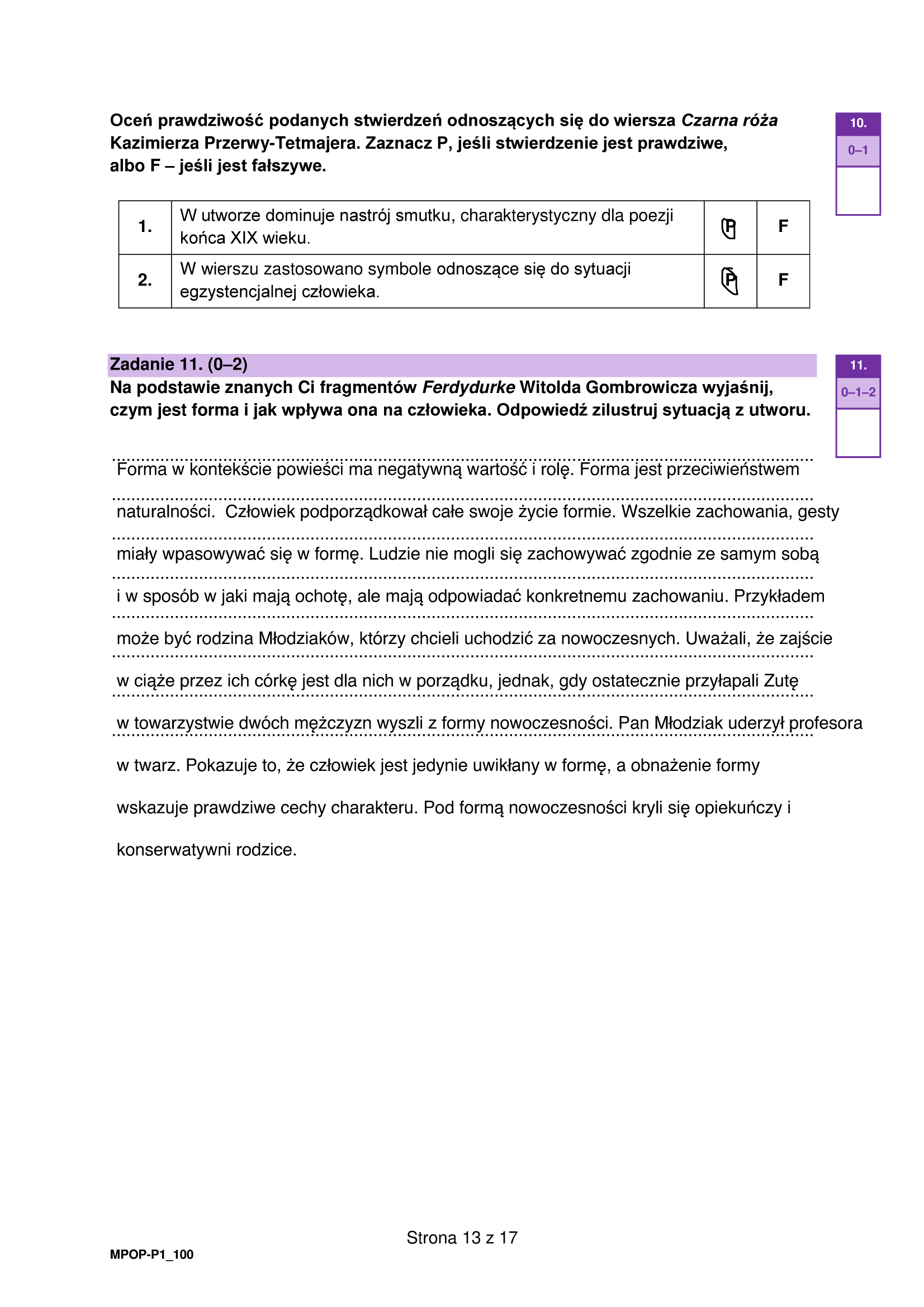 Matura próbna grudzień 2024. Język polski, poziom podstawowy –  strona 11
