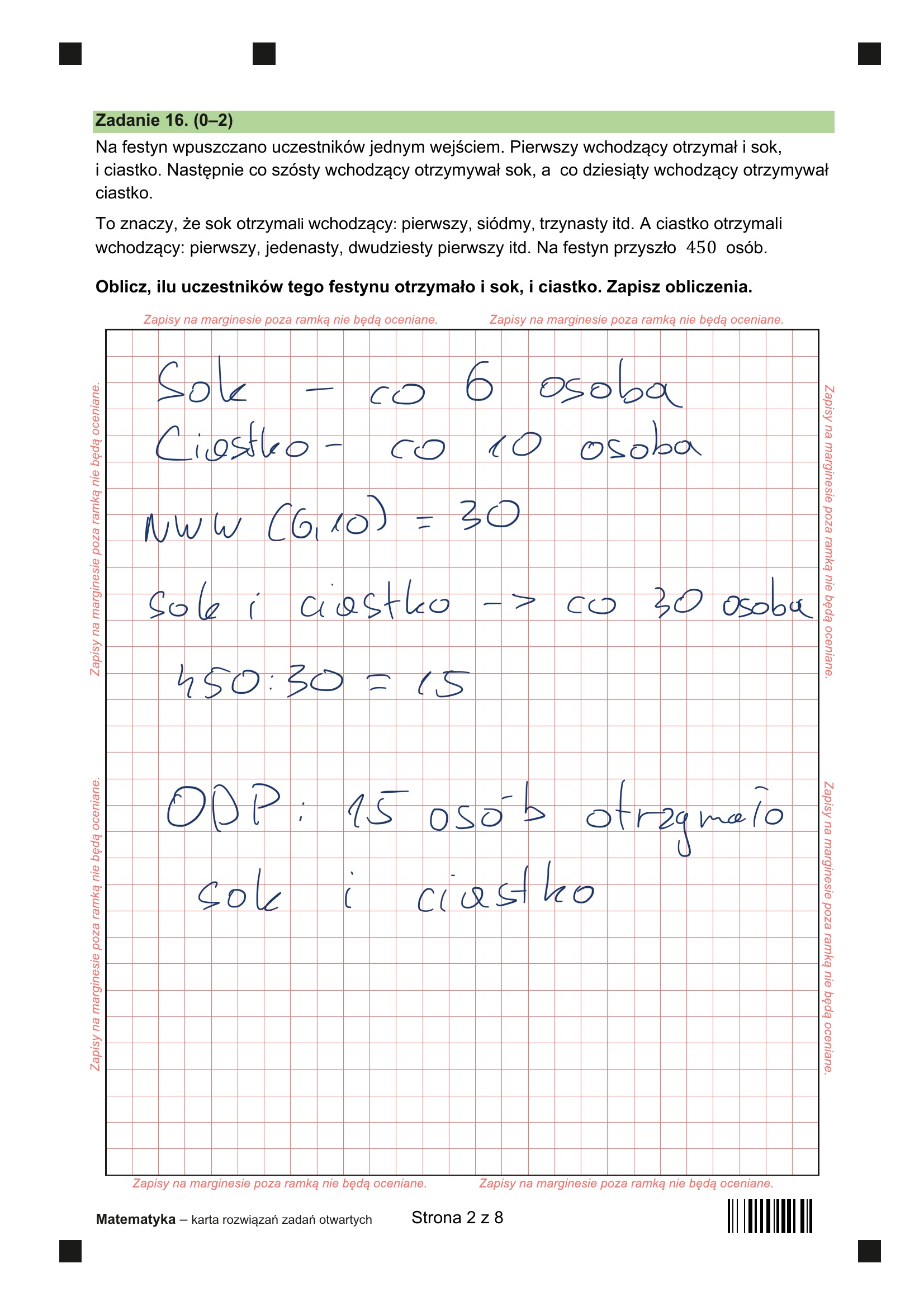 Próbny egzamin ósmoklasisty 2024. Matematyka – strona 2