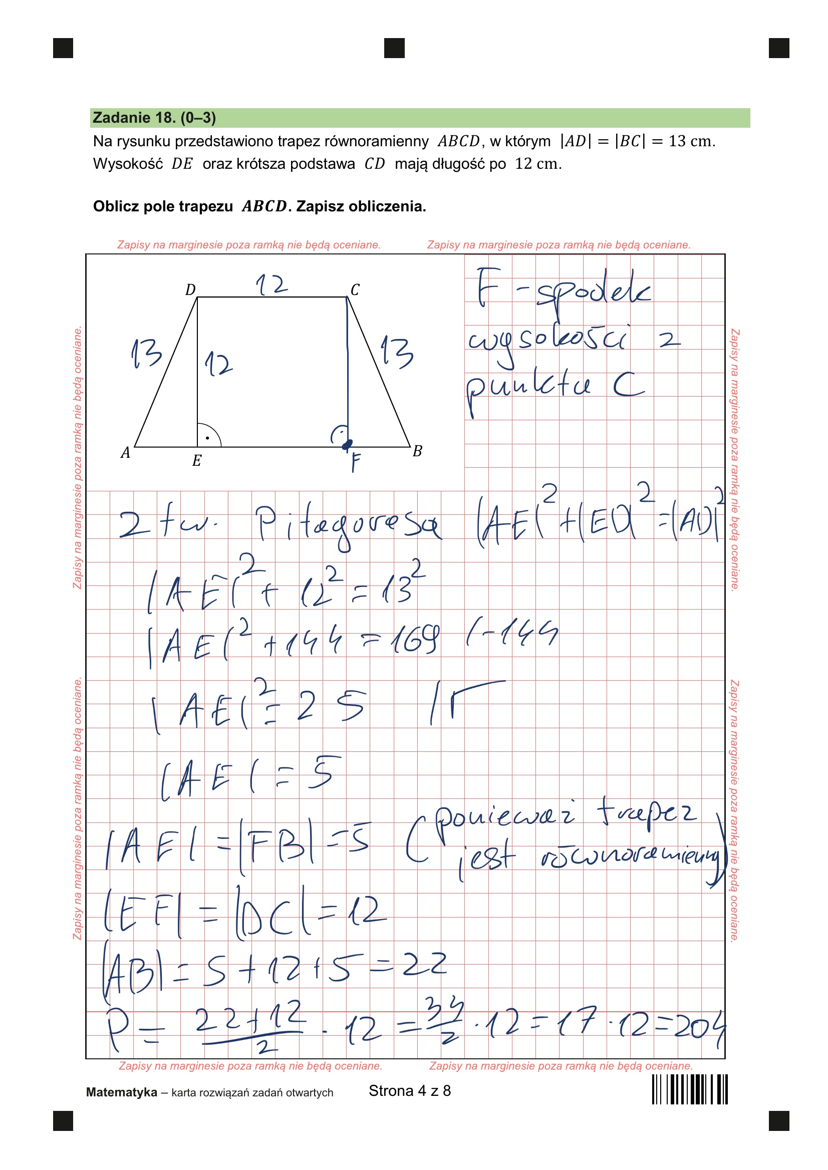 Próbny egzamin ósmoklasisty 2024. Matematyka – strona 4