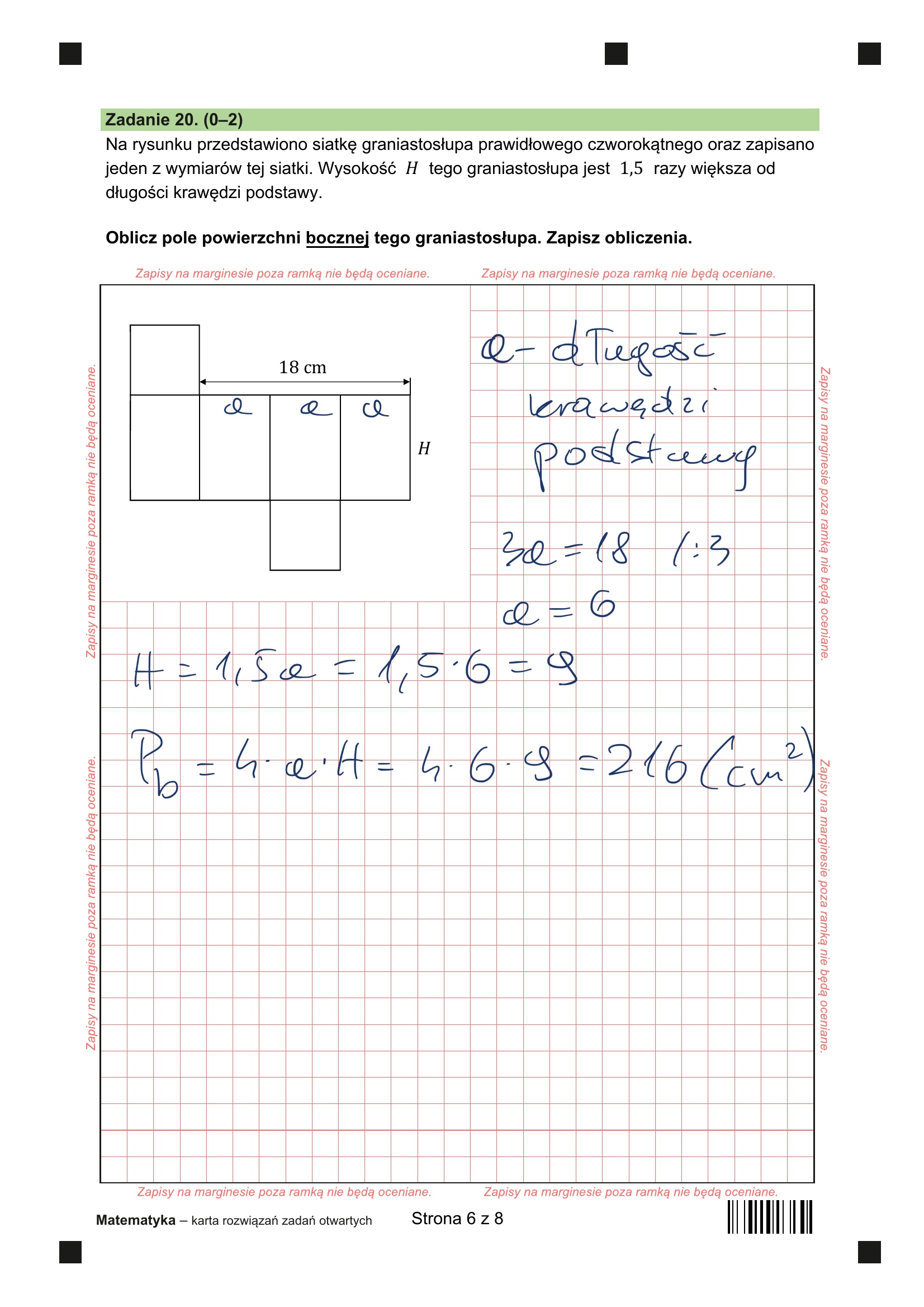 Próbny egzamin ósmoklasisty 2024. Matematyka – strona 6