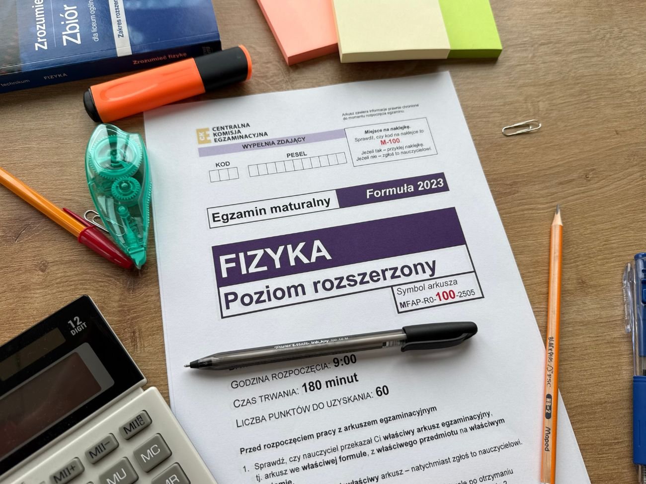 Matura próbna z fizyki styczeń 2026 - poziom rozszerzony