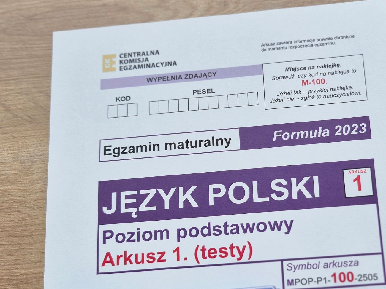 Matura próbna z języka polskiego marzec 2026 - poziom podstawowy