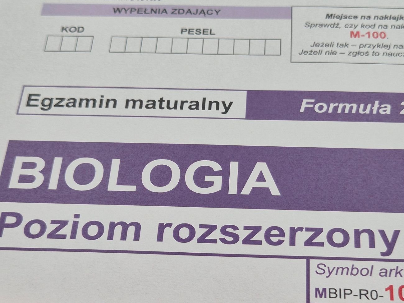 Matura z biologii maj 2024 - poziom rozszerzony