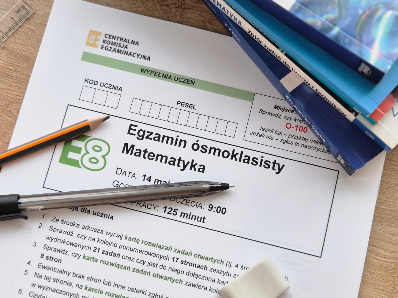 Egzamin ósmoklasisty z matematyki maj 2025 – arkusz główny