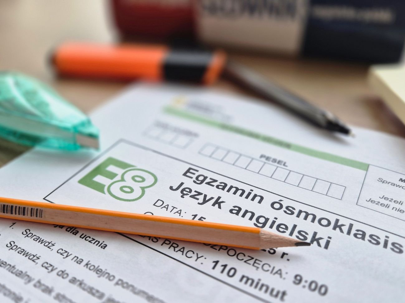 Egzamin ósmoklasisty z języka angielskiego maj 2025 – arkusz główny