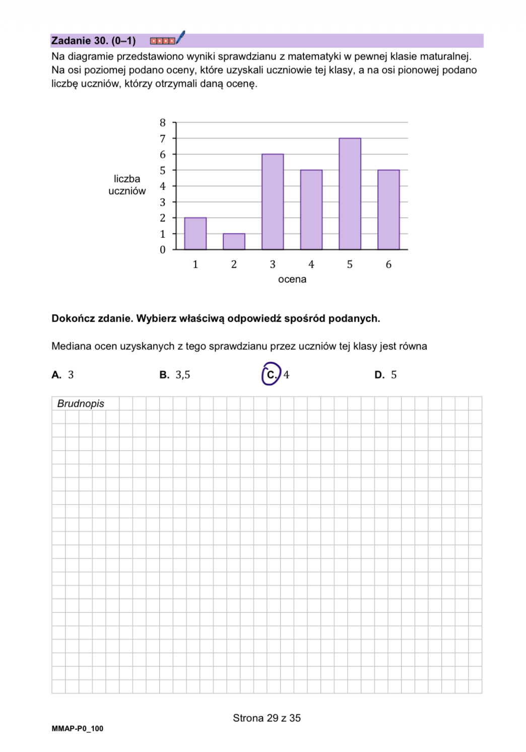 Matura dodatkowa 2026 z matematyki. Arkusz z odpowiedziami - zadanie 30