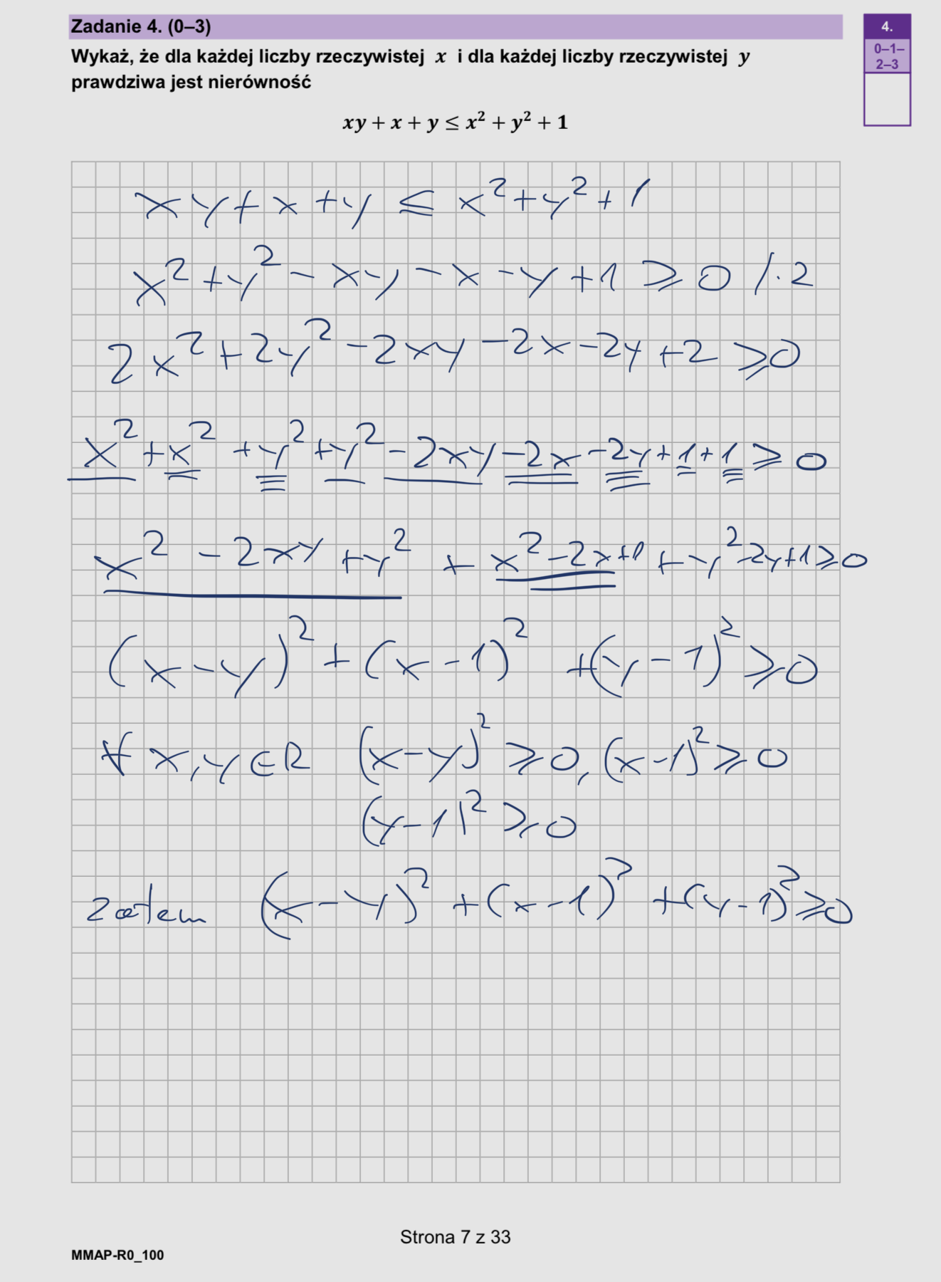 Matura dodatkowa 2026 z matematyki rozszerzonej. Arkusz z odpowiedziami - zadanie 4