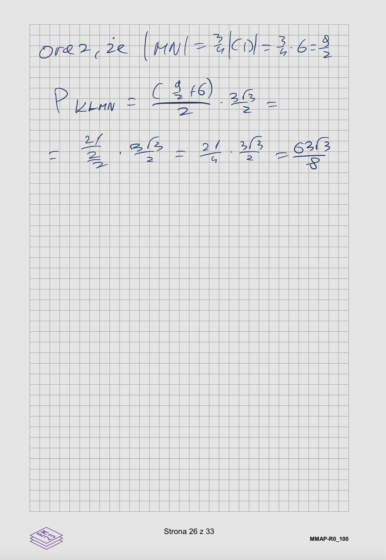 Matura dodatkowa 2026 z matematyki rozszerzonej. Arkusz z odpowiedziami - zadanie 12 część 3