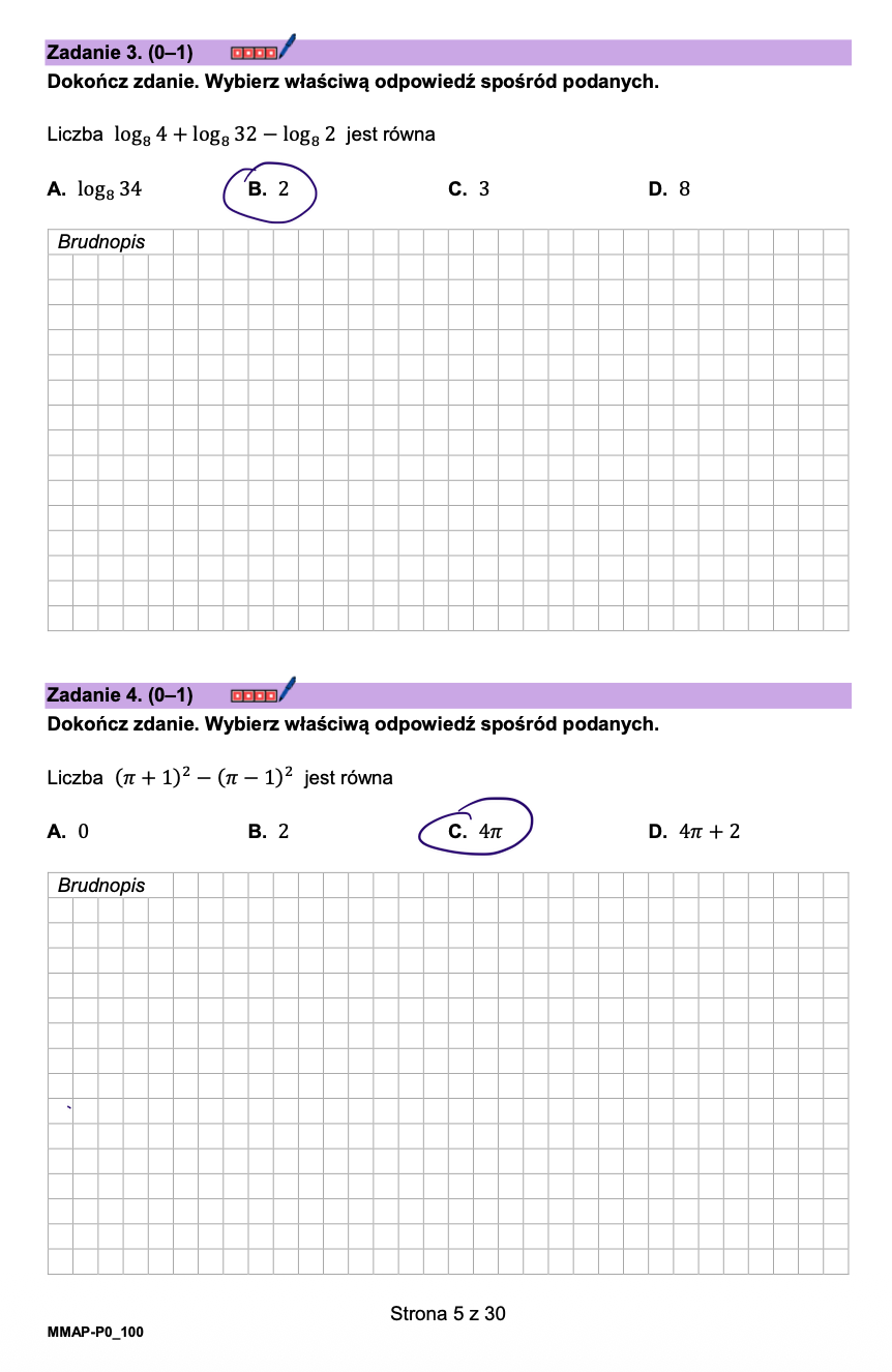 Matura poprawkowa sierpień 2026. Matematyka, poziom podstawowy - poziom podstawowy - zadanie 3