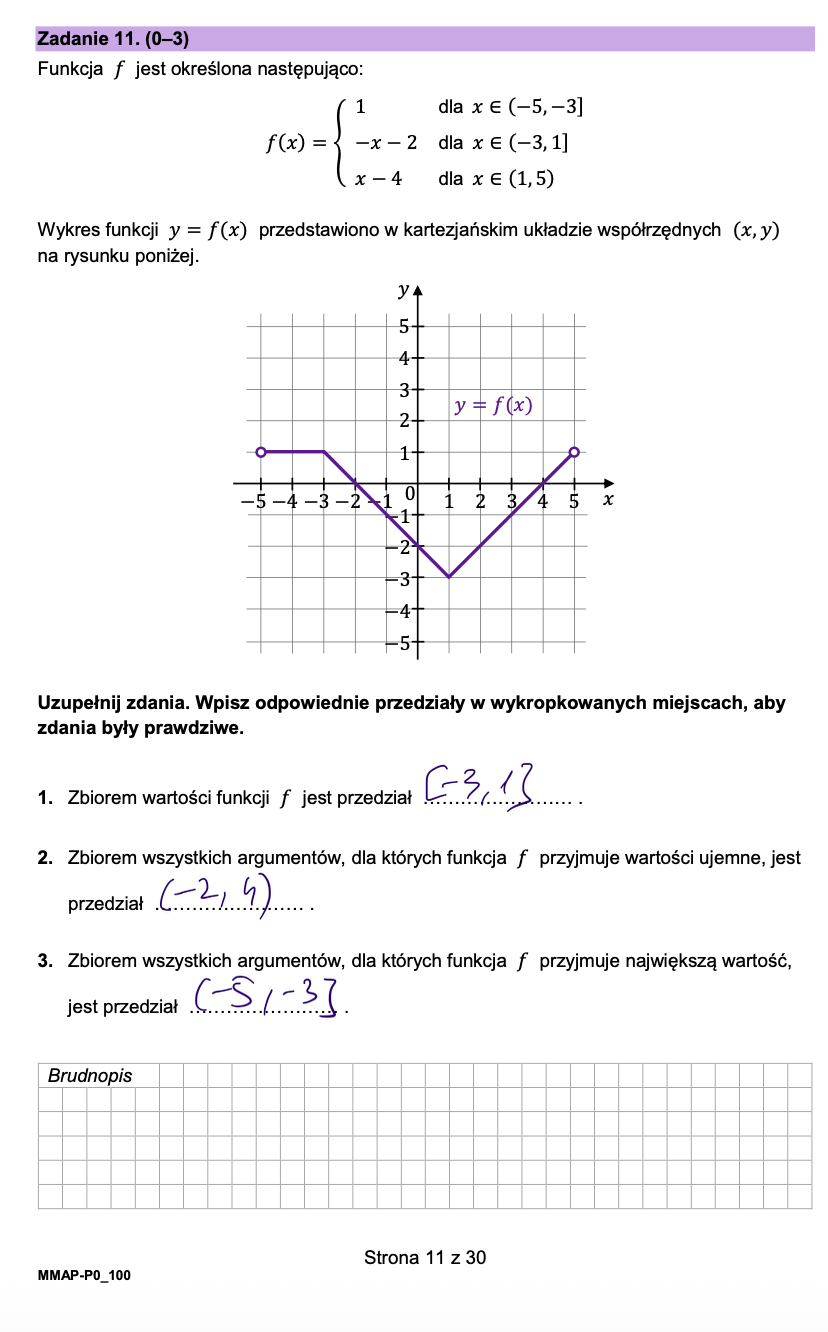 Matura poprawkowa sierpień 2026. Matematyka, poziom podstawowy - poziom podstawowy - Zadanie 11