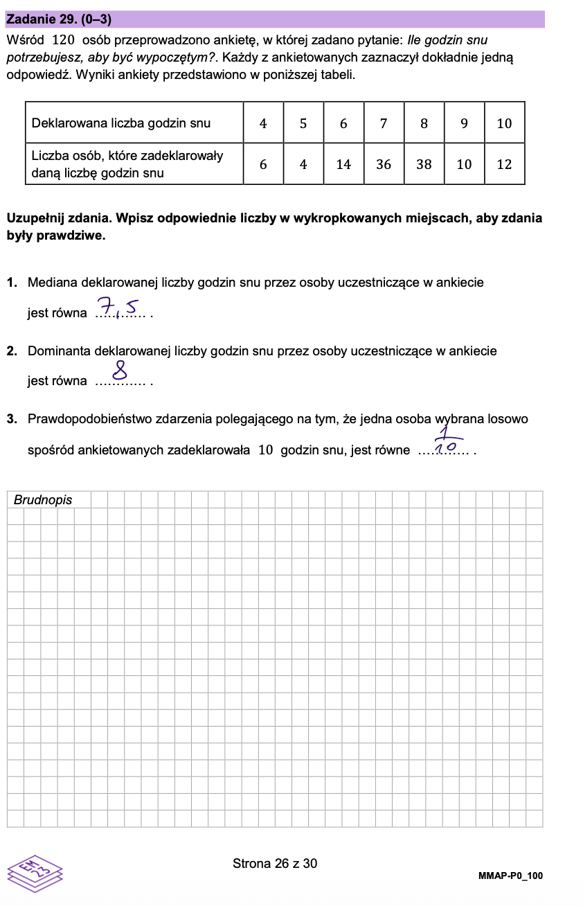 Matura poprawkowa sierpień 2026. Matematyka, poziom podstawowy - poziom podstawowy - Zadanie 29