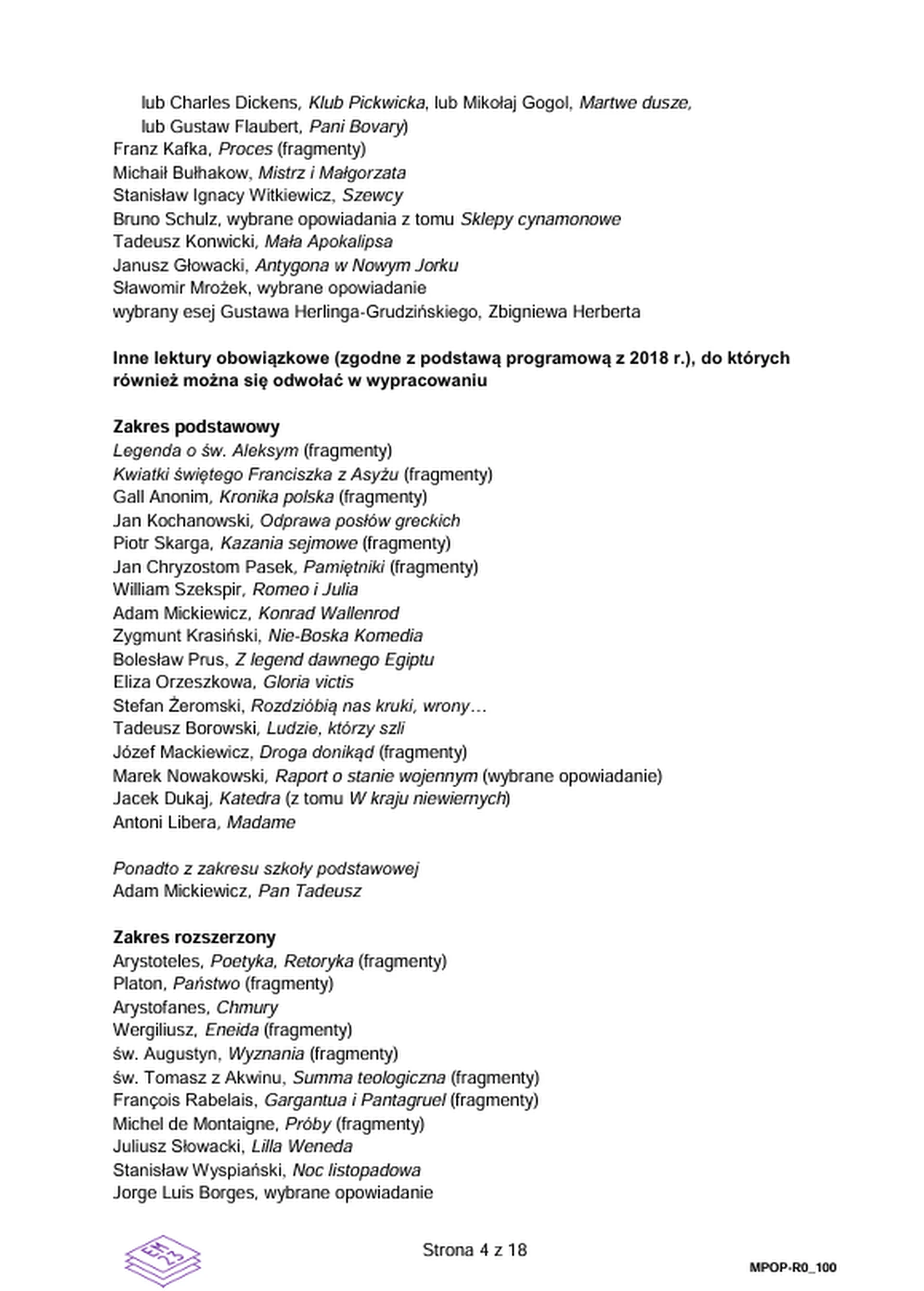 Matura maj 2026. Język polski, poziom rozszerzony – strona 4