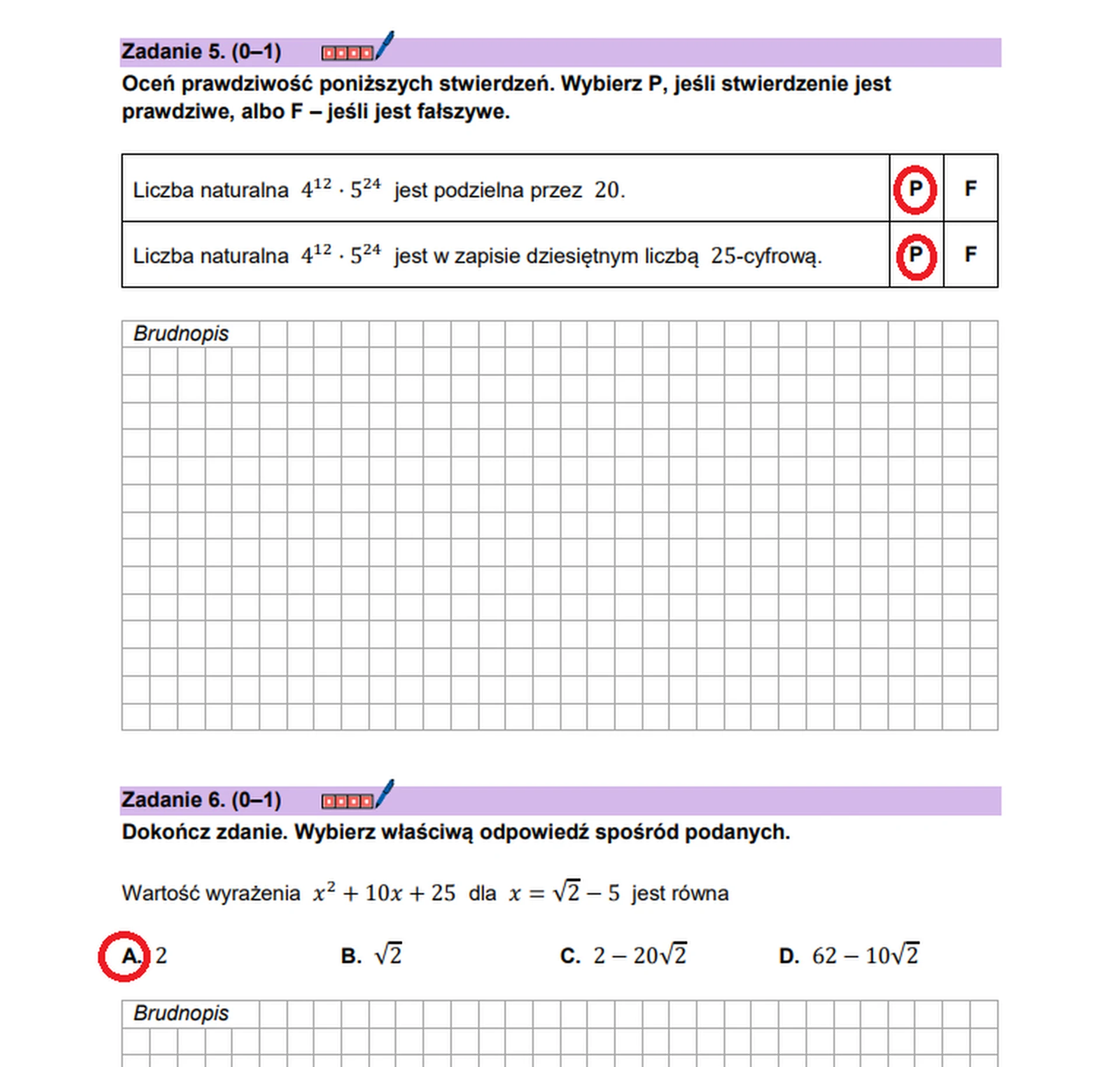 Matura maj 2026. Matematyka, poziom podstawowy – zadanie 5