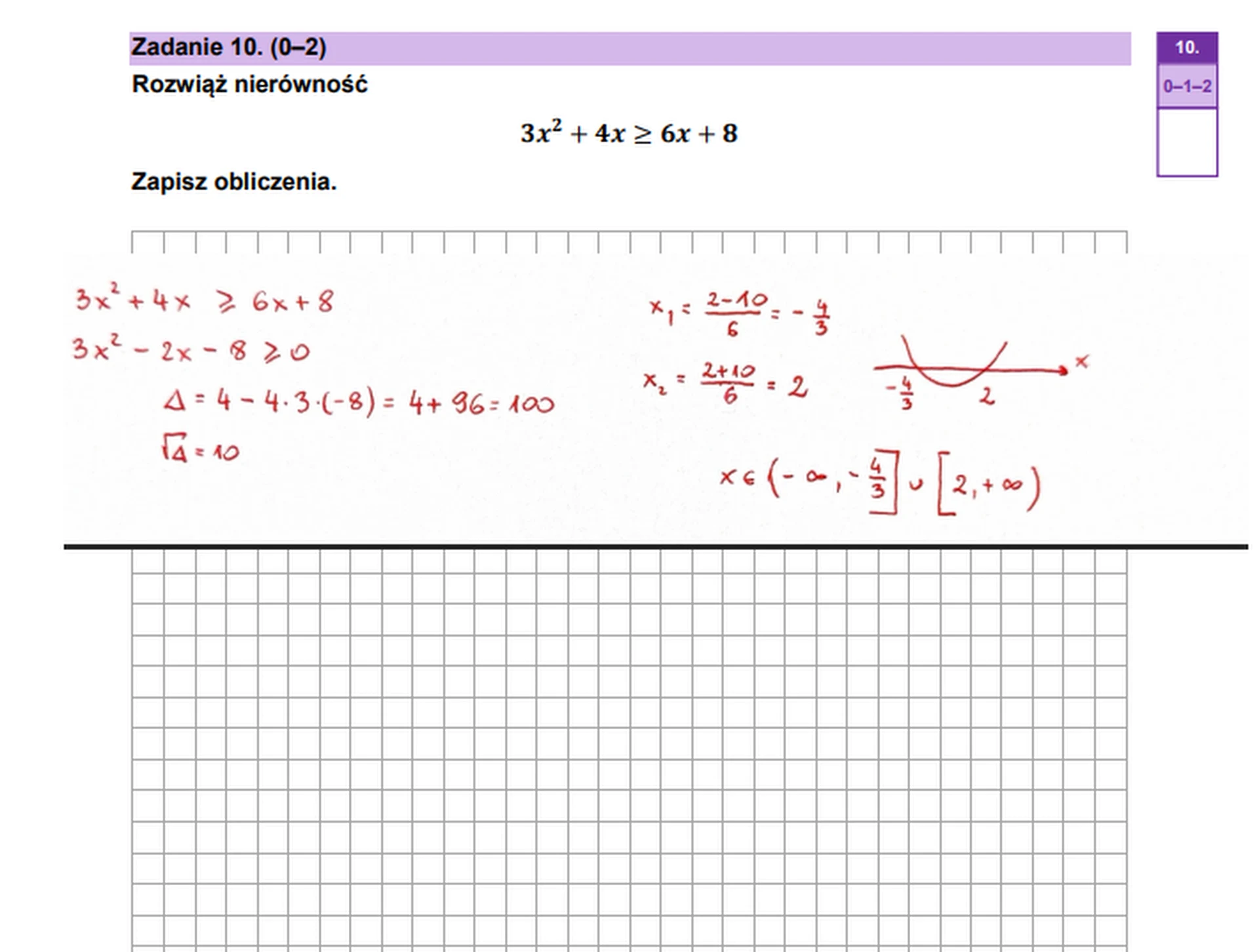 Matura maj 2026. Matematyka, poziom podstawowy – zadanie 10
