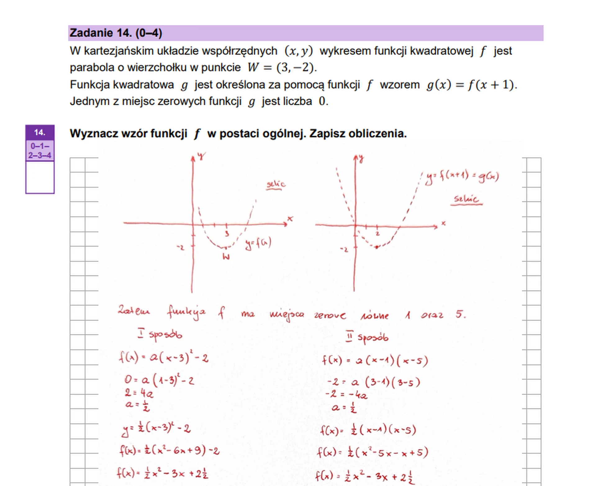 Matura maj 2026. Matematyka, poziom podstawowy – zadanie 14