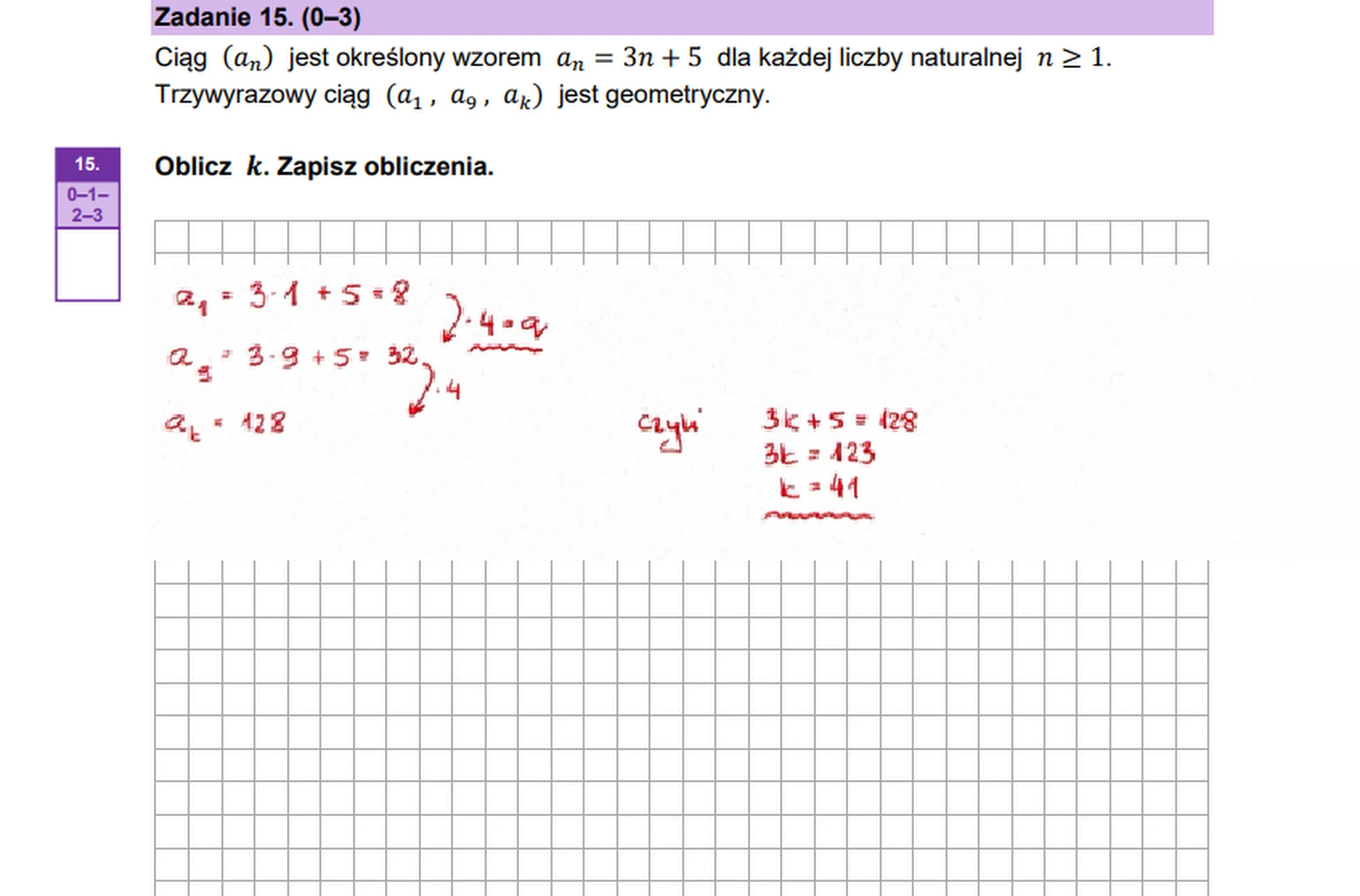 Matura maj 2026. Matematyka, poziom podstawowy – zadanie 15