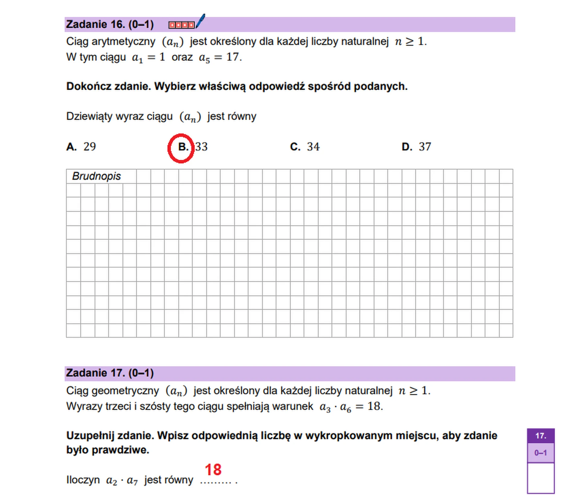 Matura maj 2026. Matematyka, poziom podstawowy – zadanie 16