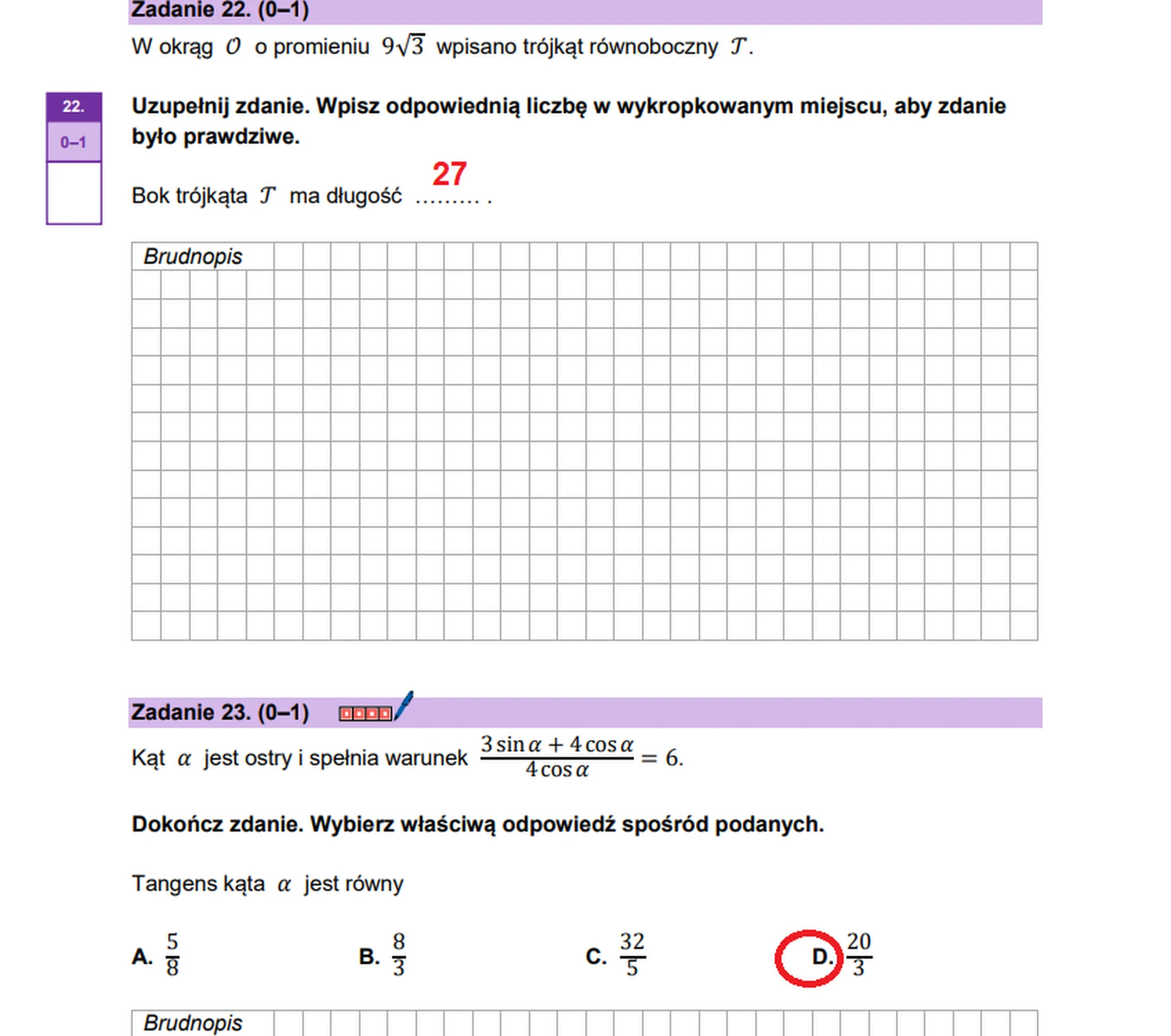 Matura maj 2026. Matematyka, poziom podstawowy – zadanie 21