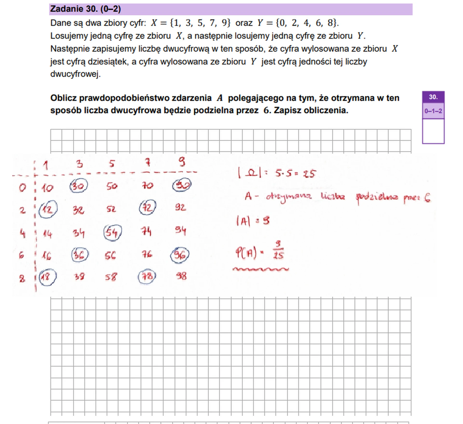 Matura maj 2026. Matematyka, poziom podstawowy – zadanie 30