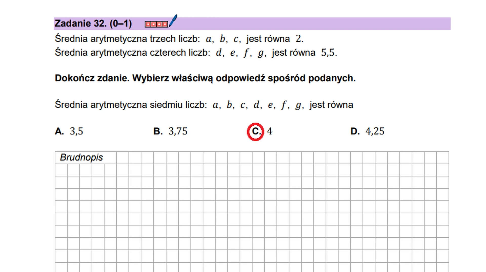Matura maj 2026. Matematyka, poziom podstawowy – zadanie 32