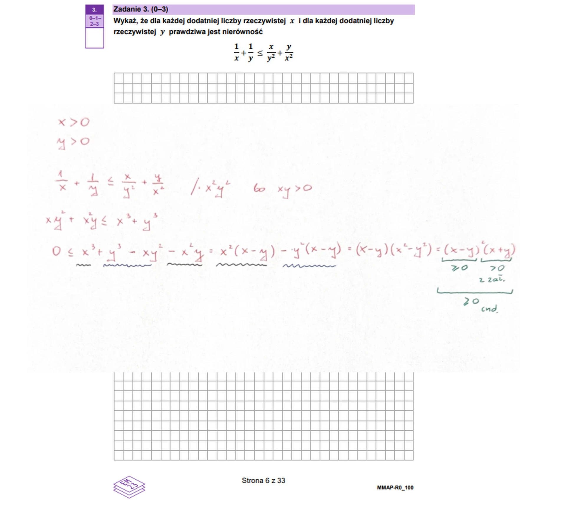 Matura maj 2026. Matematyka, poziom rozszerzony – zadanie 3
