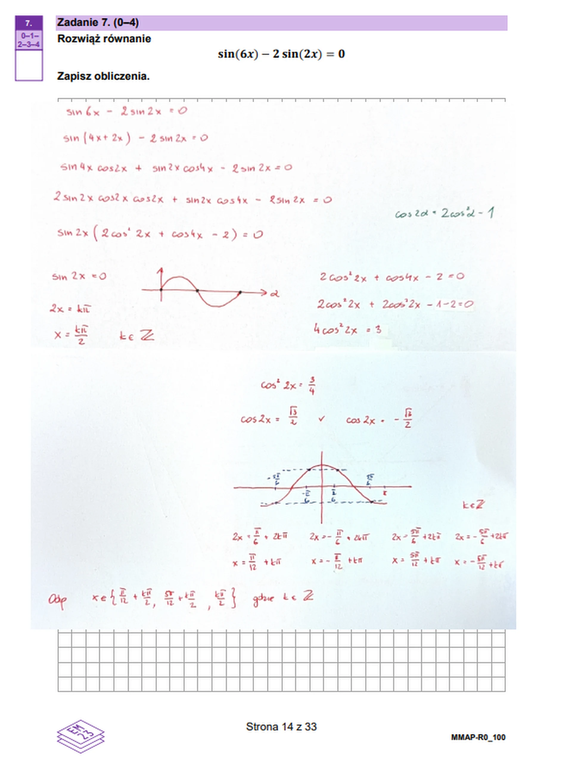 Matura maj 2026. Matematyka, poziom rozszerzony – zadanie 7