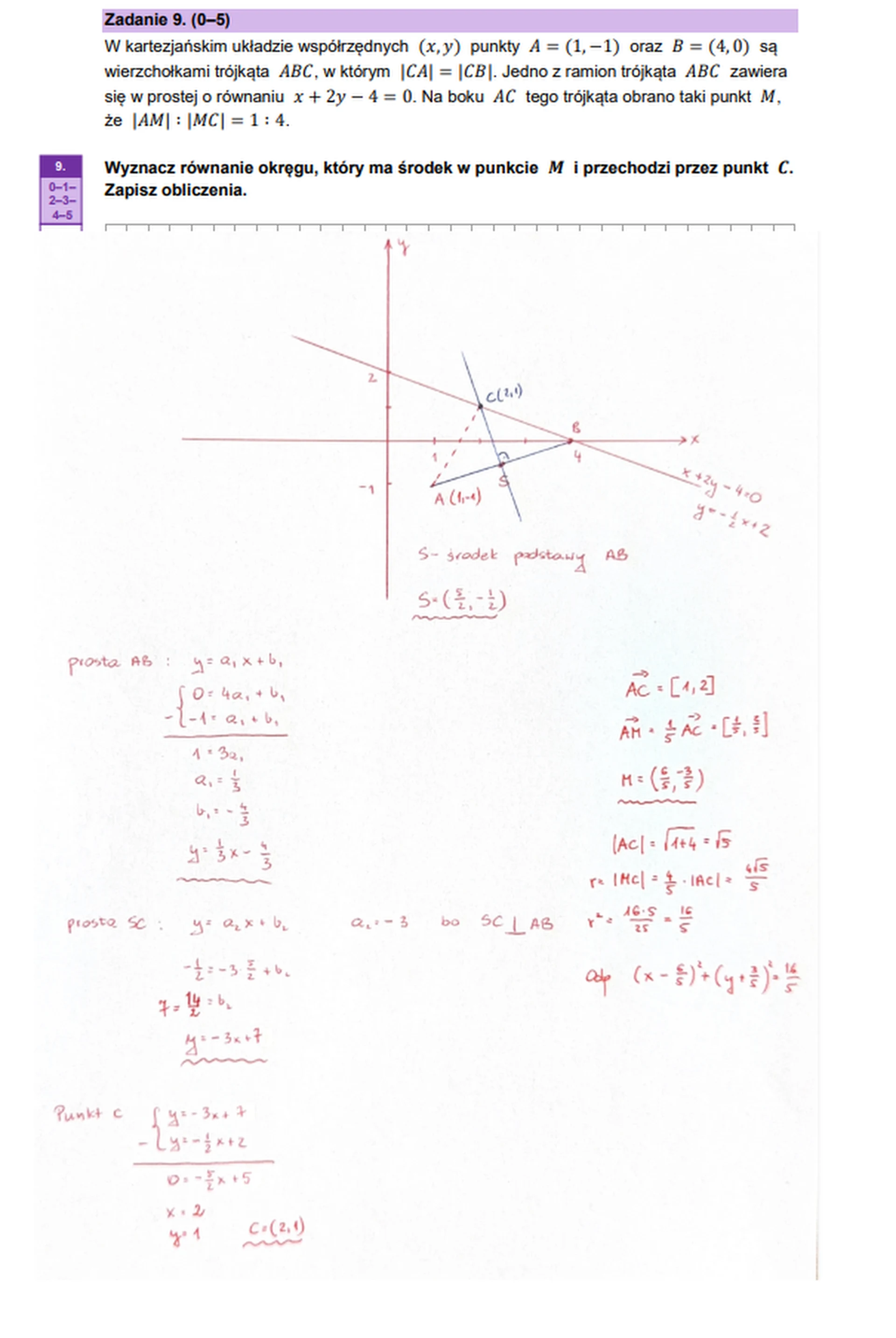 Matura maj 2026. Matematyka, poziom rozszerzony – zadanie 9