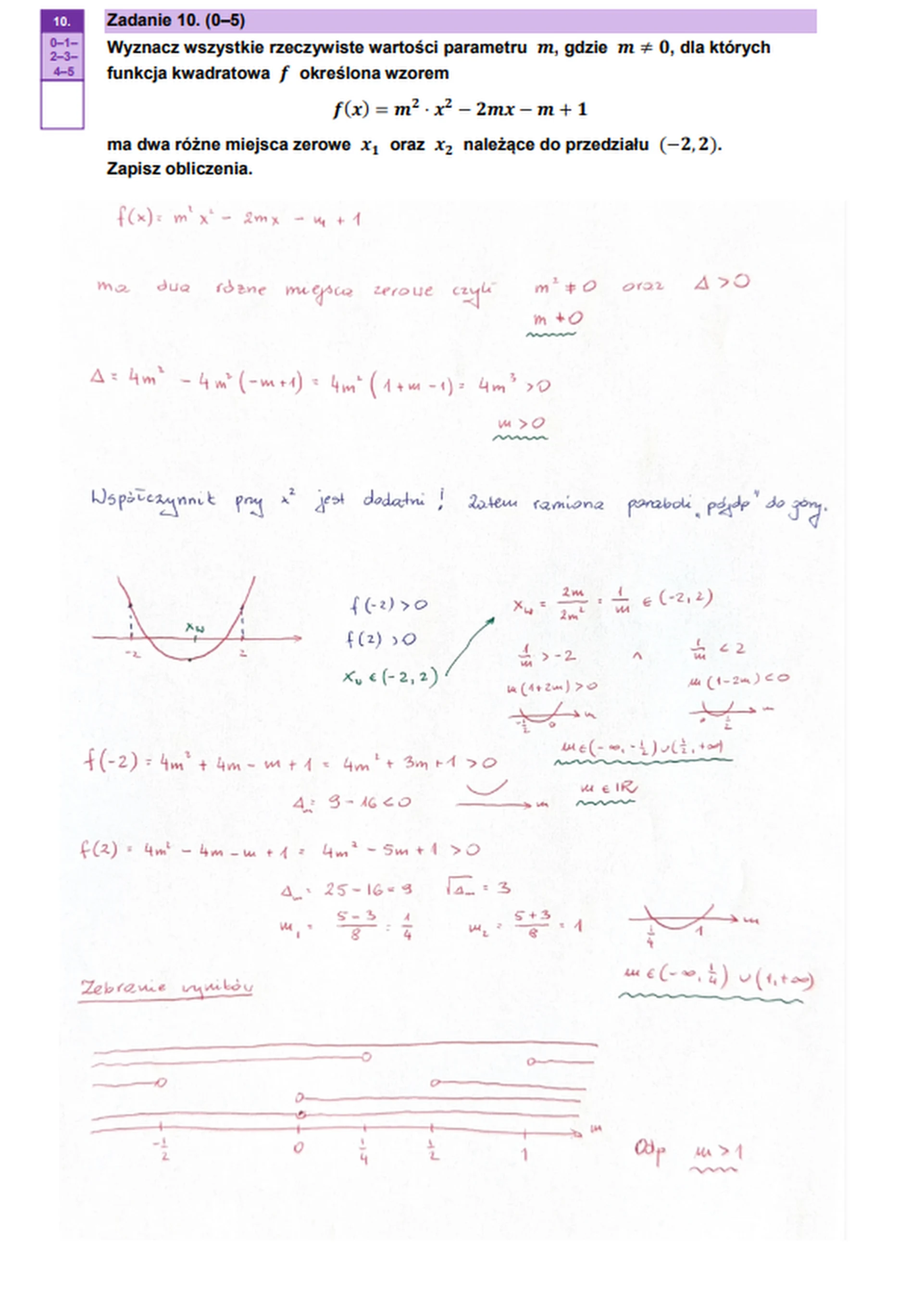 Matura maj 2026. Matematyka, poziom rozszerzony – zadanie 10