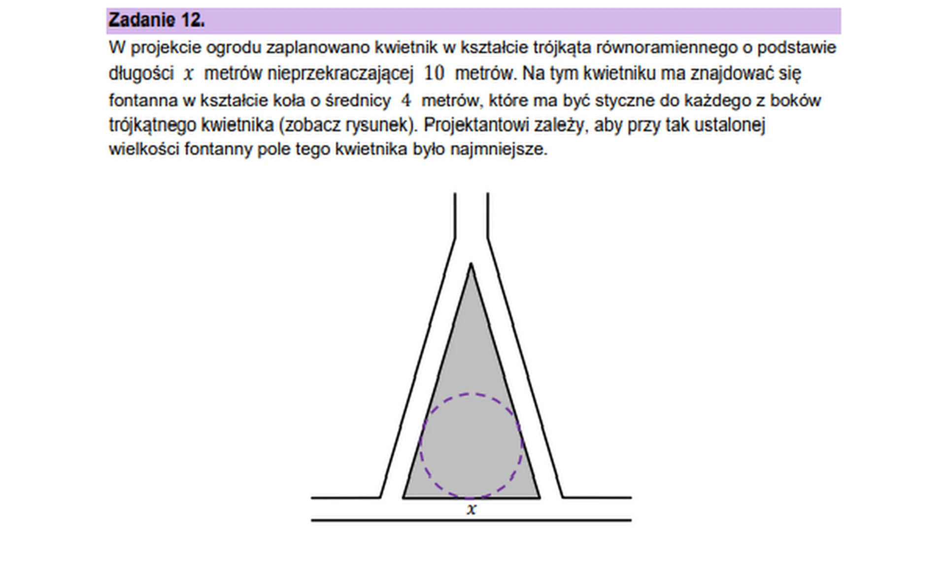 Matura maj 2026. Matematyka, poziom rozszerzony – zadanie 12