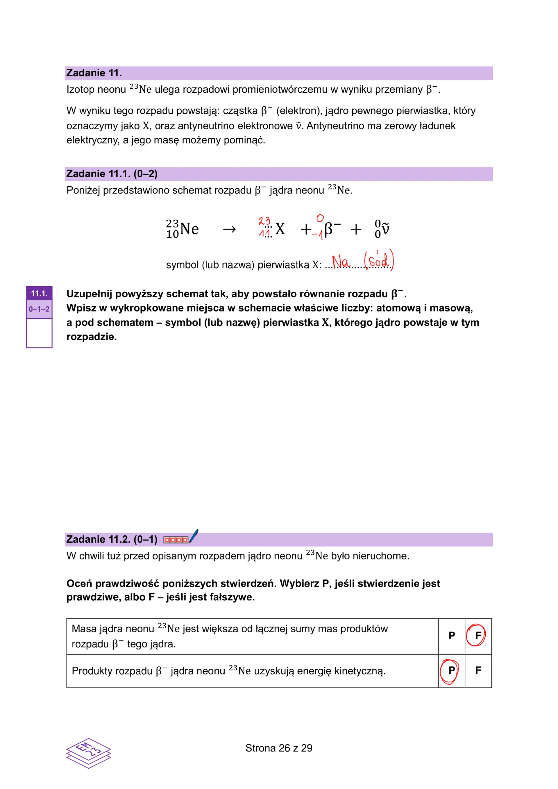 Matura maj 2026. Fizyka, poziom rozszerzony – zadanie 11