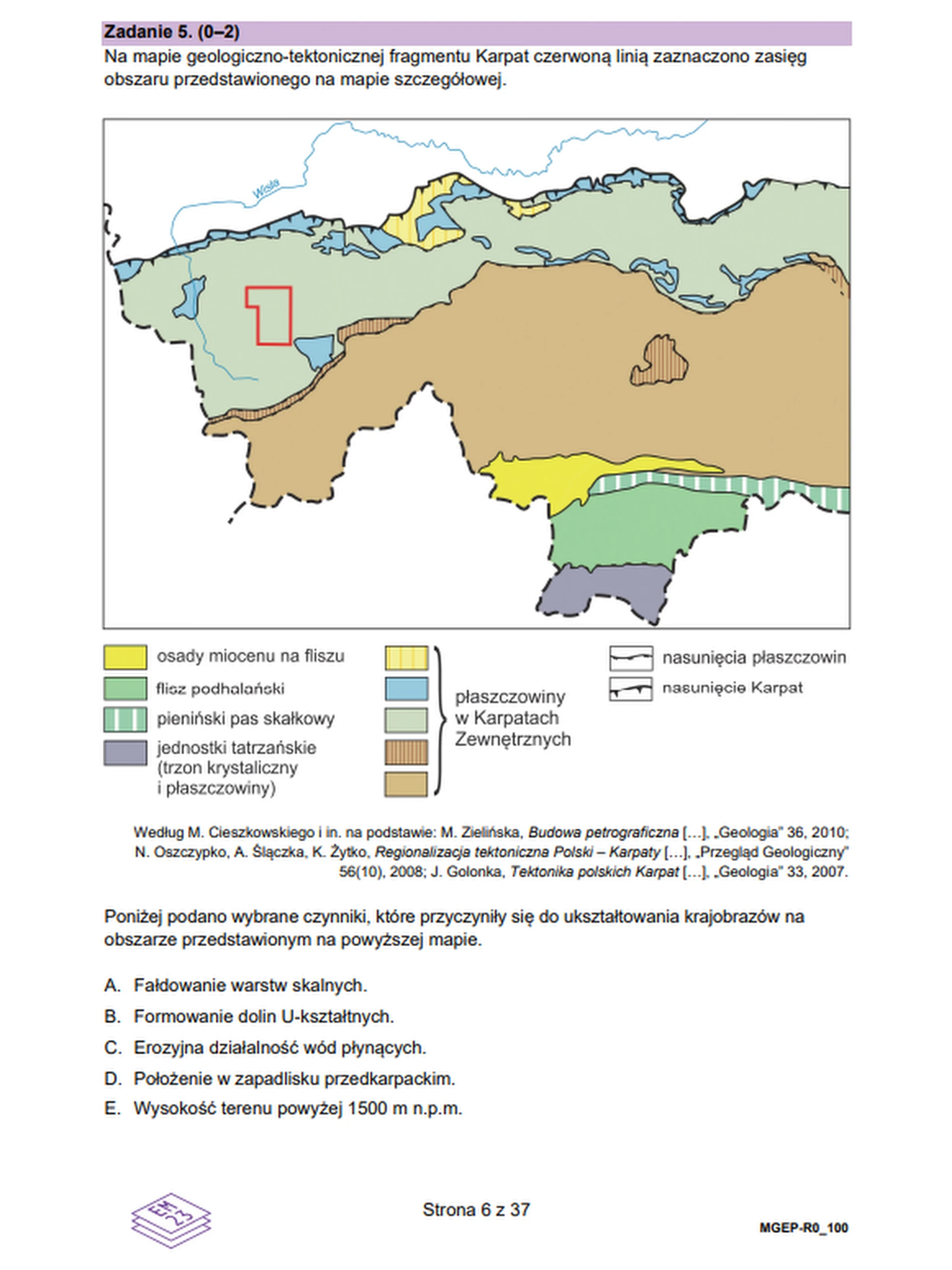 Matura maj 2026. Geografia poziom rozszerzony – zadanie 5
