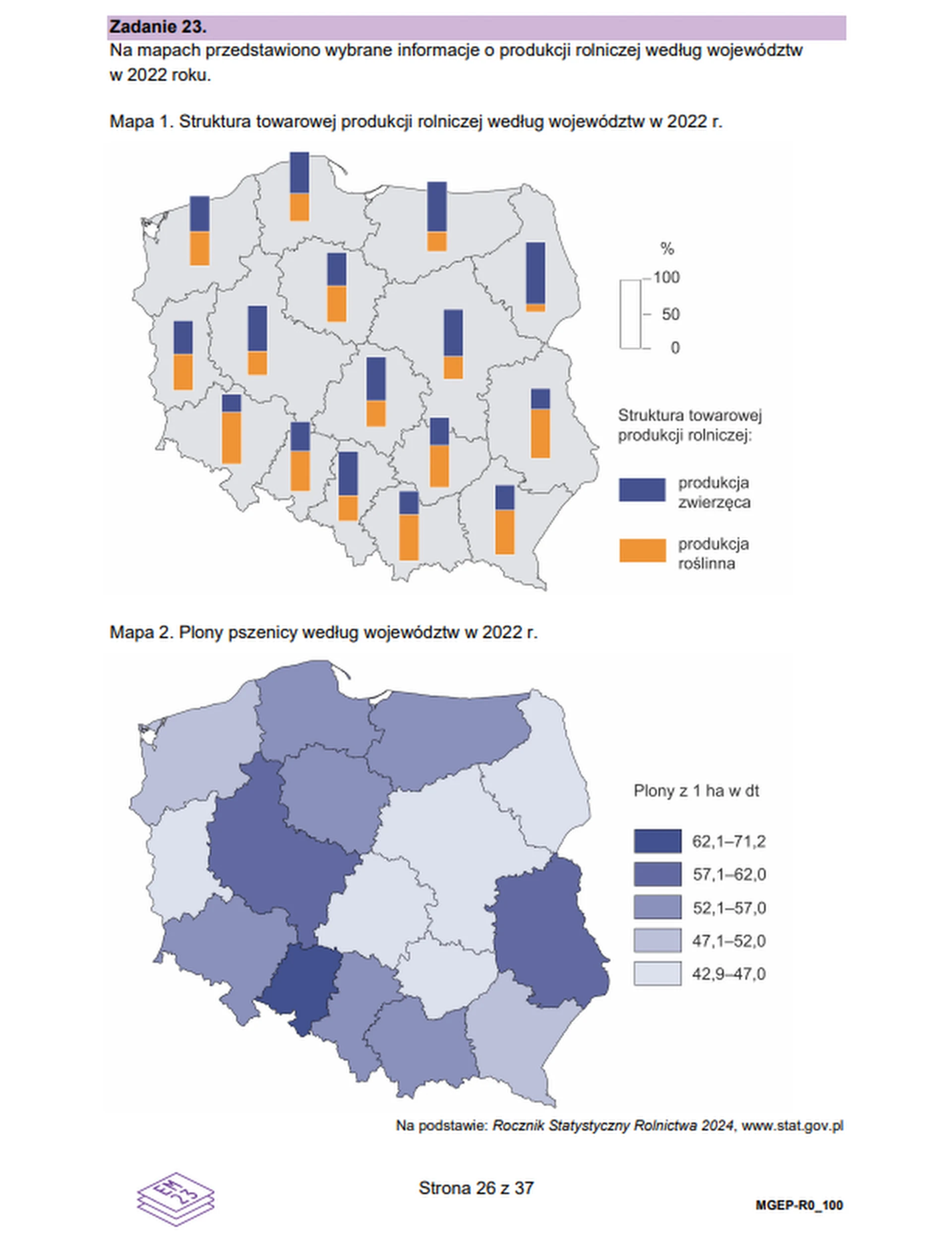 Matura maj 2026. Geografia poziom rozszerzony – zadanie 23