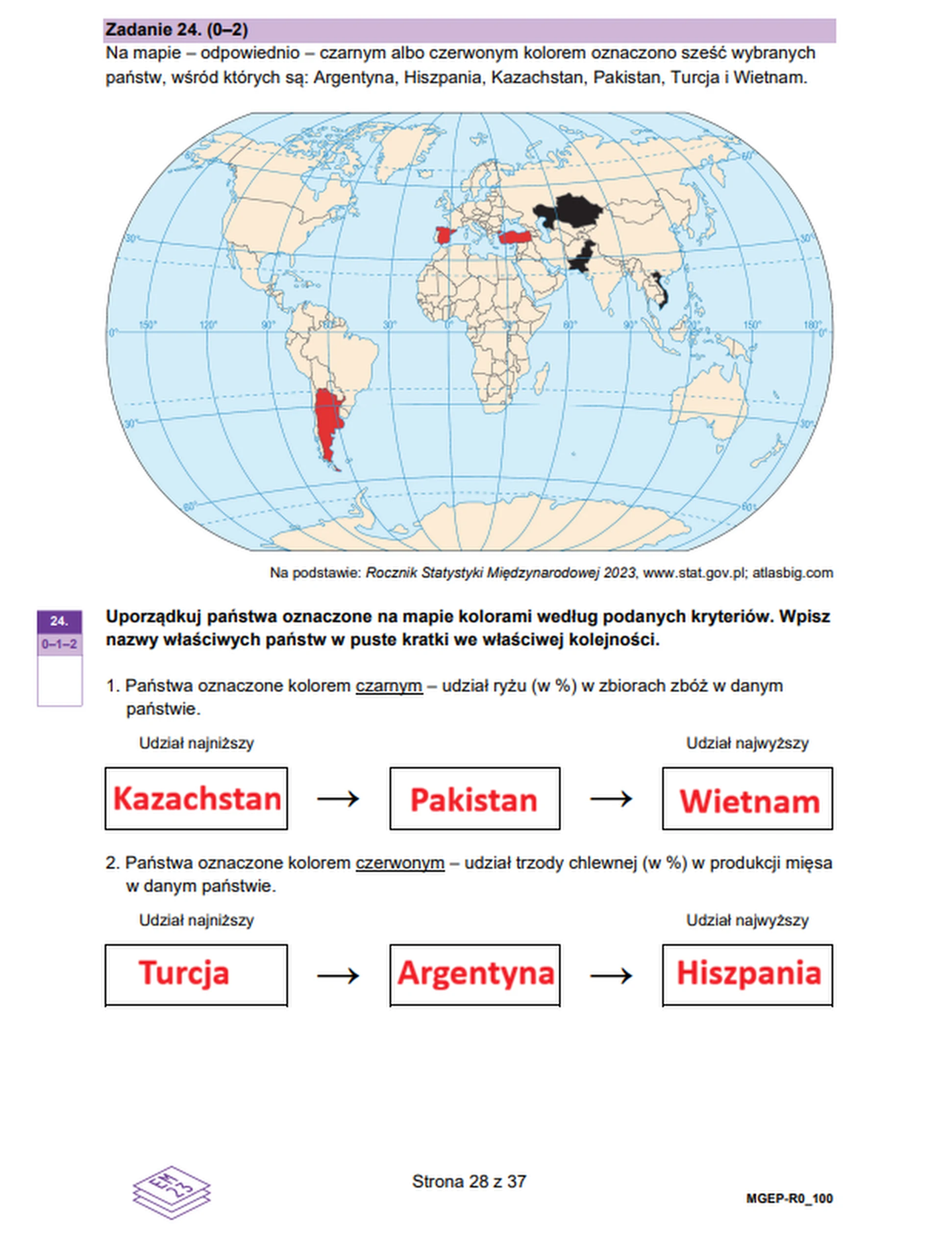 Matura maj 2026. Geografia poziom rozszerzony – zadanie 24
