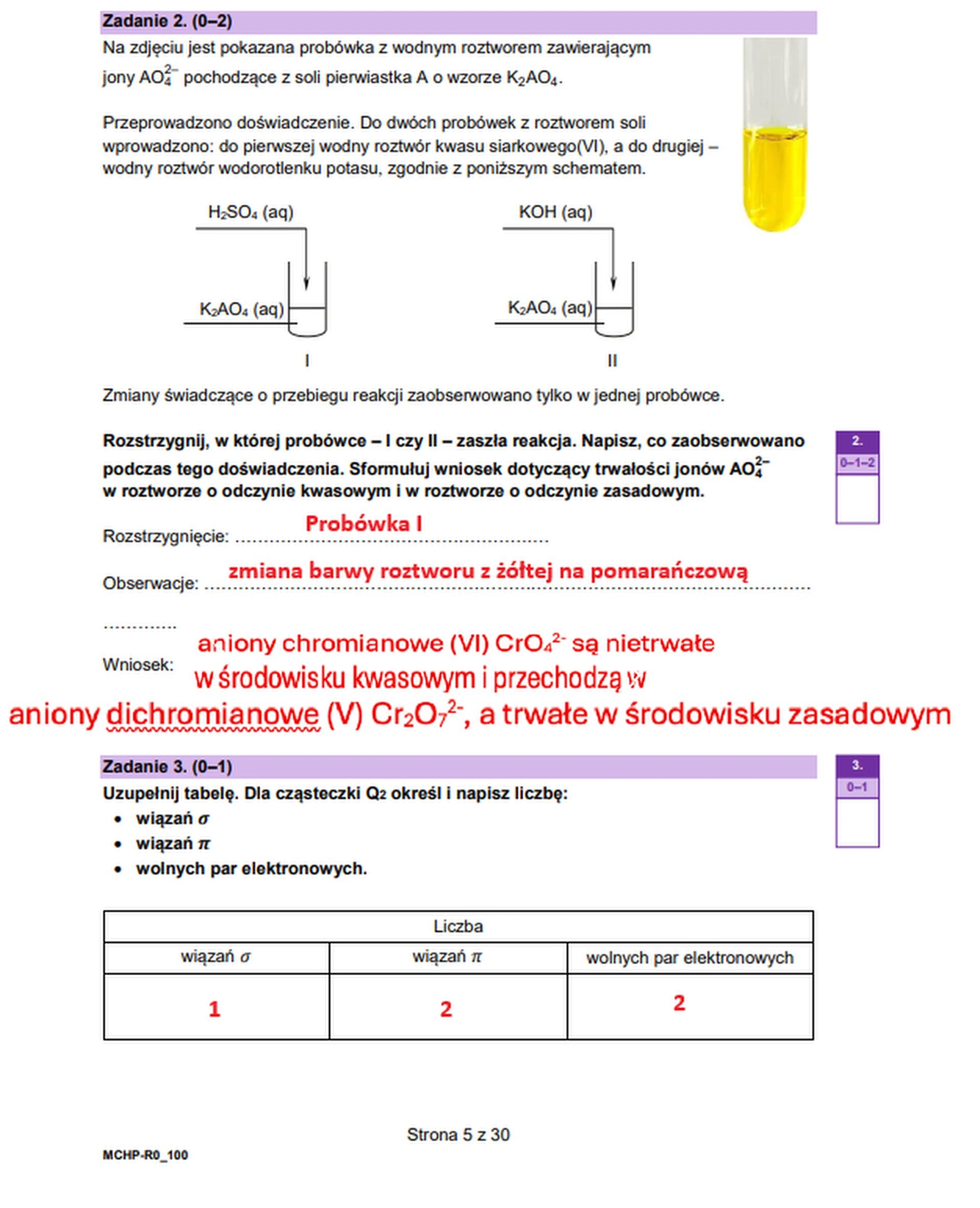 Matura maj 2026. Chemia, poziom rozszerzony – zadanie 2, zadanie 3