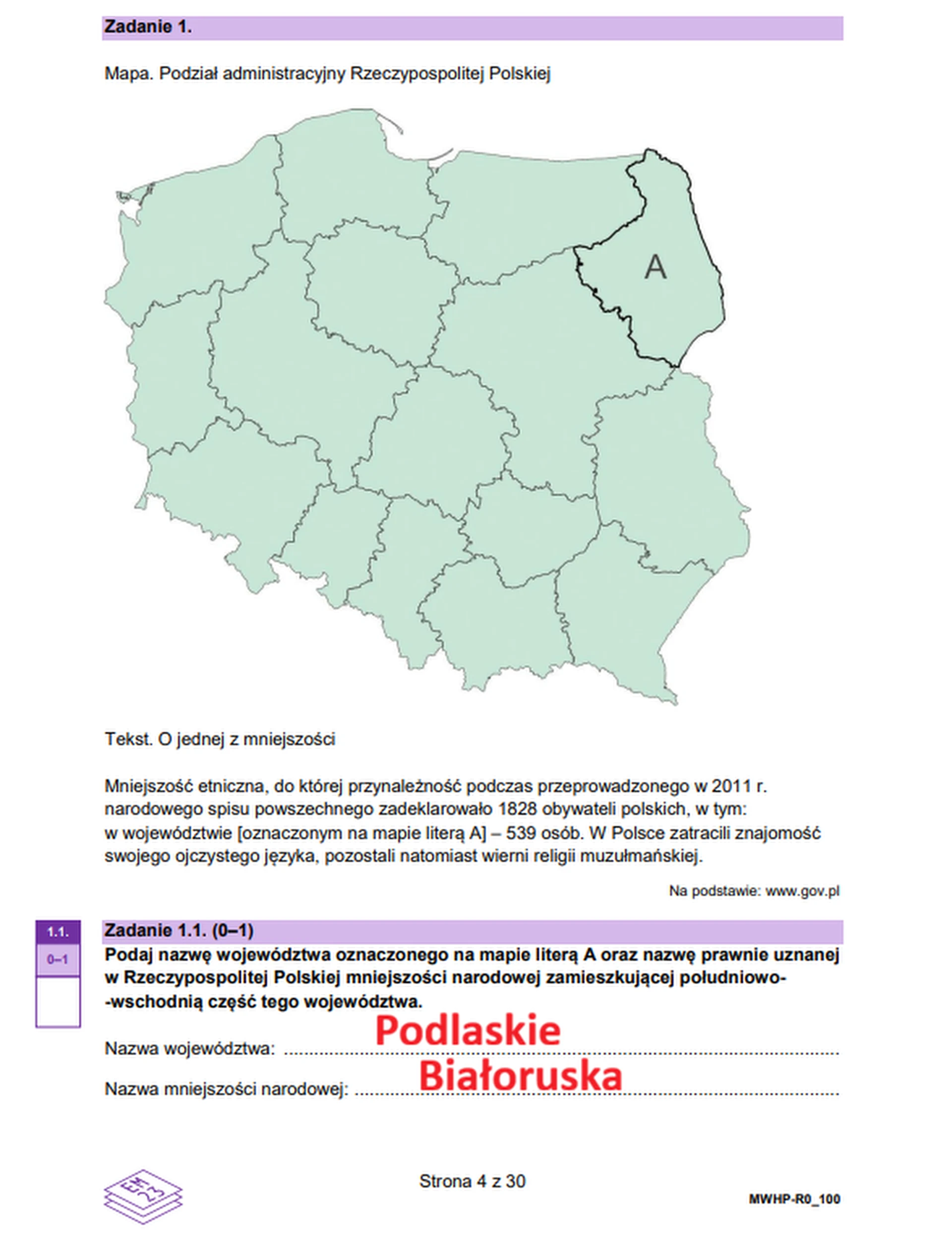 Matura maj 2026. WOS, poziom rozszerzony – zadanie 1