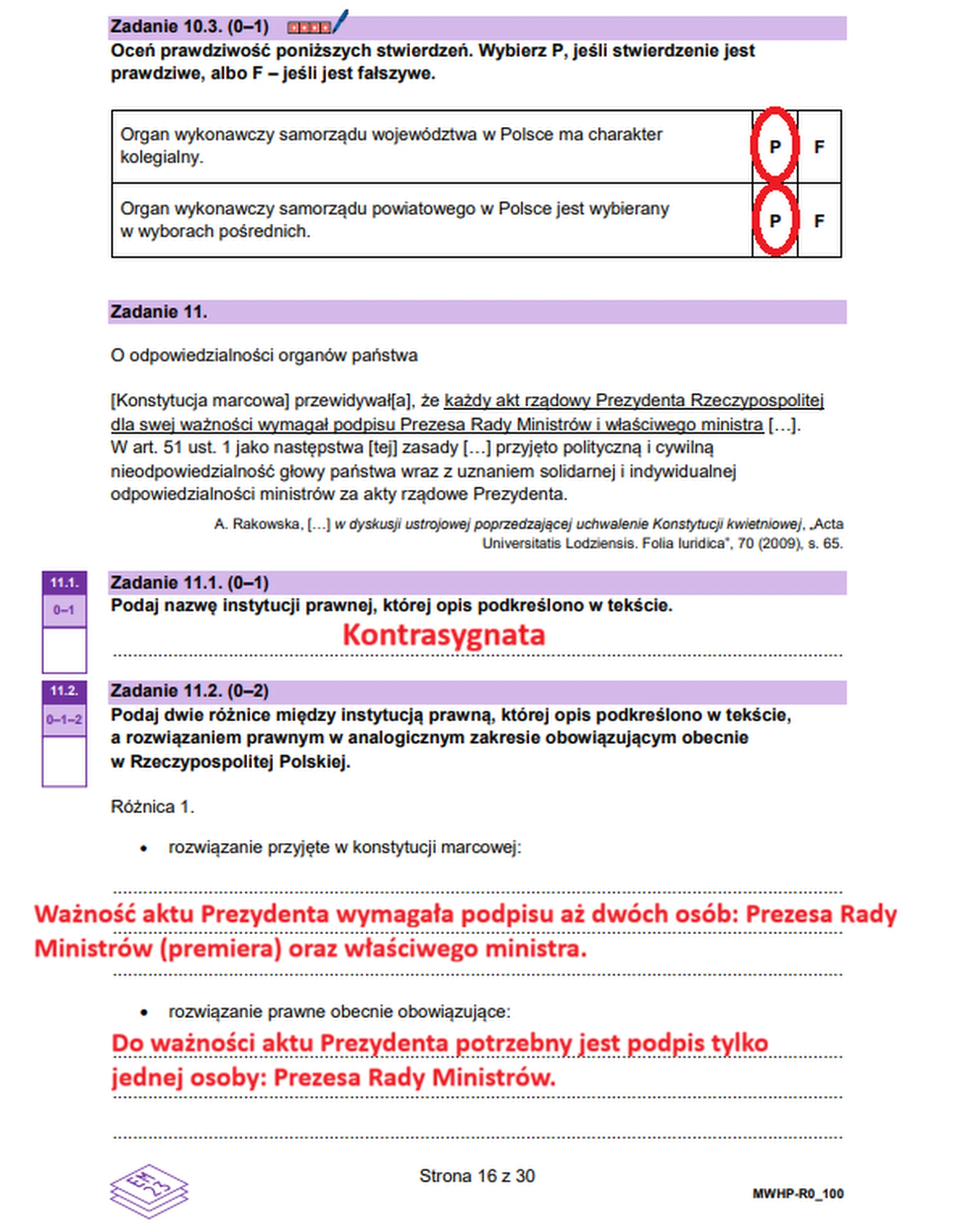 Matura maj 2026. WOS, poziom rozszerzony – zadanie 11