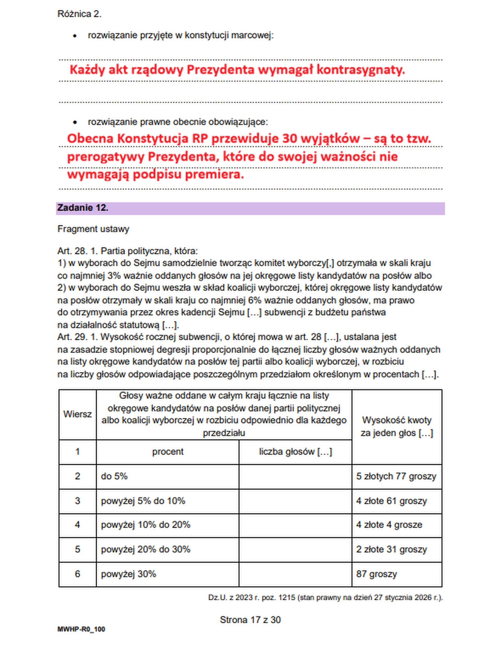 Matura maj 2026. WOS, poziom rozszerzony – zadanie 12