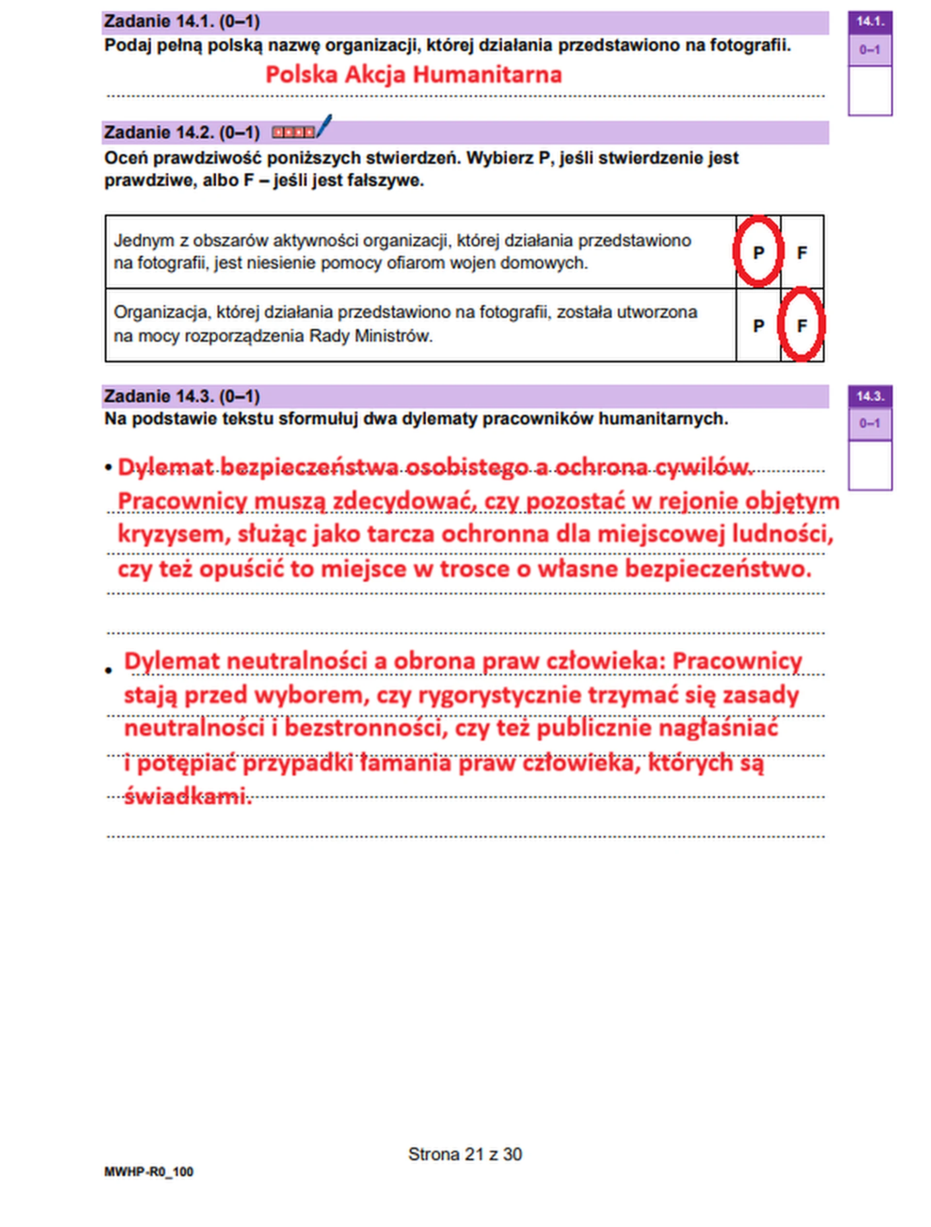 Matura maj 2026. WOS, poziom rozszerzony – zadanie 14