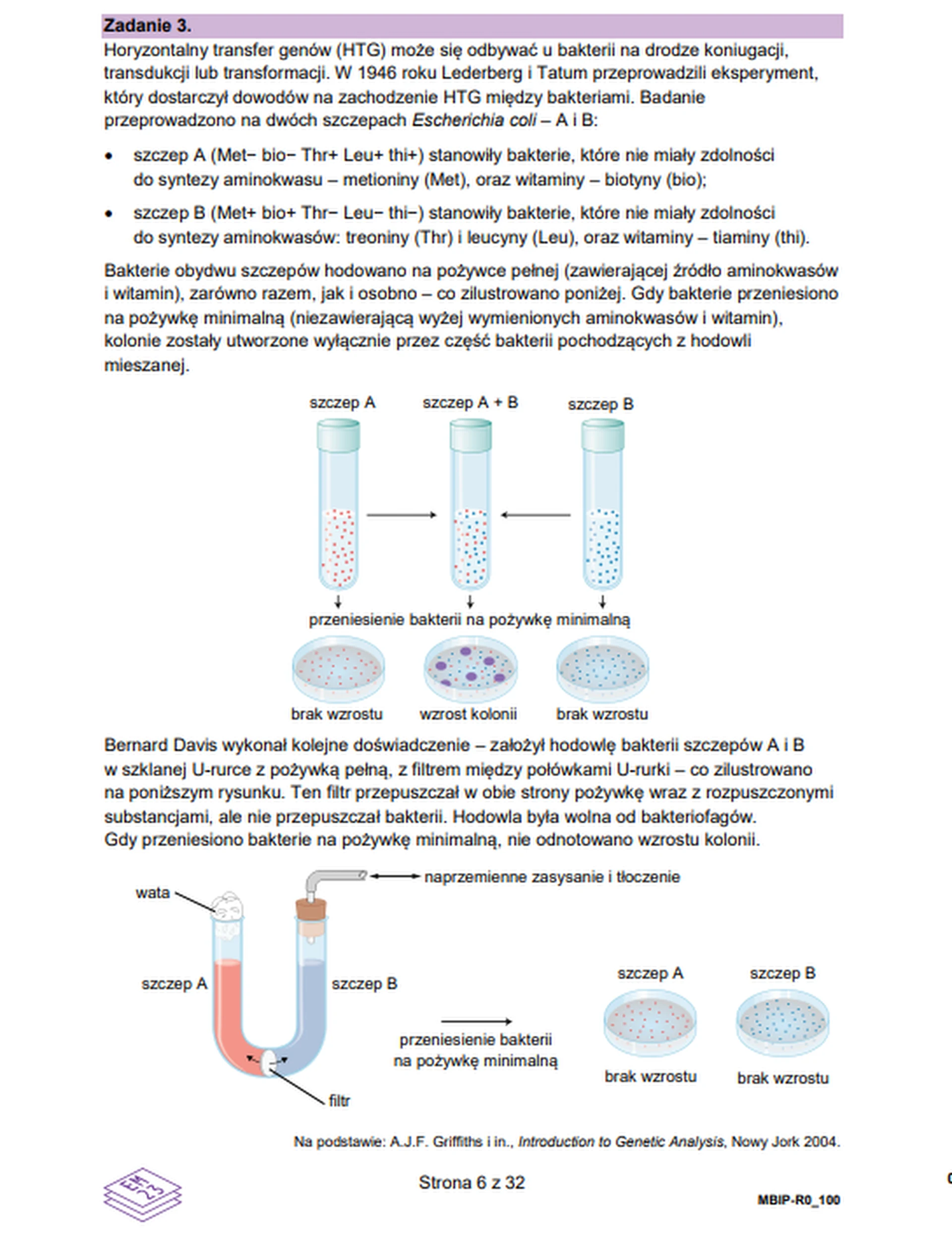 Matura maj 2026. Biologia, poziom rozszerzony – zadanie 3