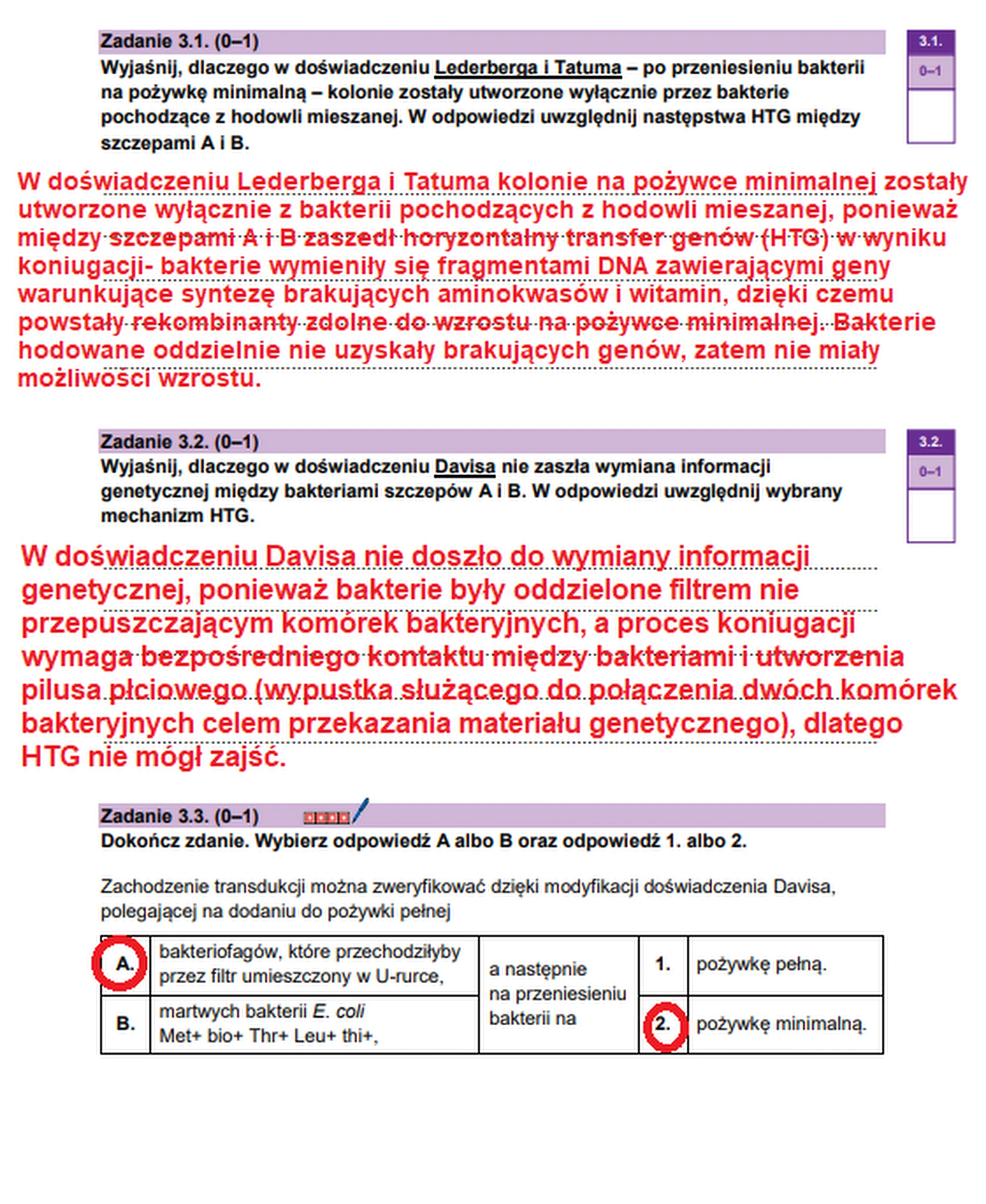 Matura maj 2026. Biologia, poziom rozszerzony – zadanie 3.3