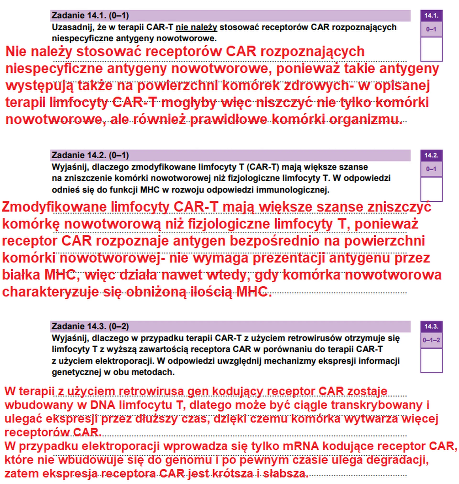 Matura maj 2026. Biologia, poziom rozszerzony – zadanie 14.3